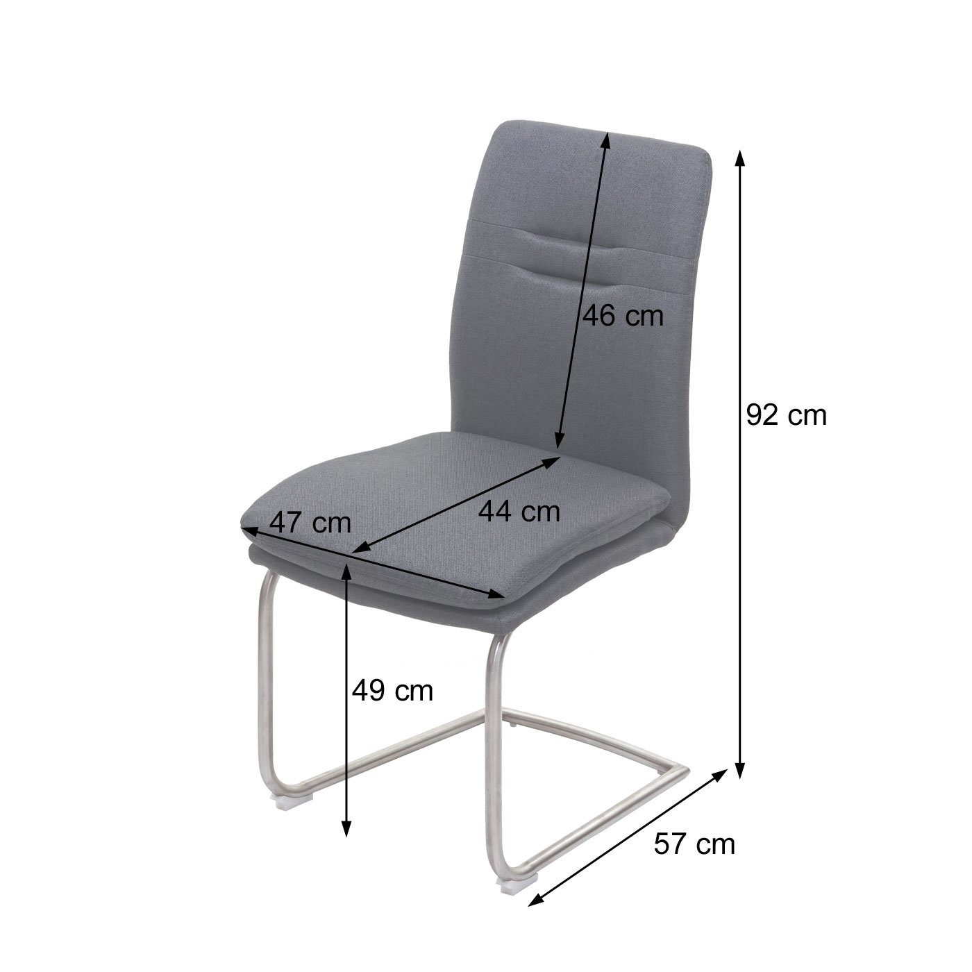 2er-Set, St), MCW-H70-2 Ziernaht, MCW Fußbodenschoner, Konstruktion Inklusive Mit Stabile | (Set, 2 braun,Silber braun Freischwinger