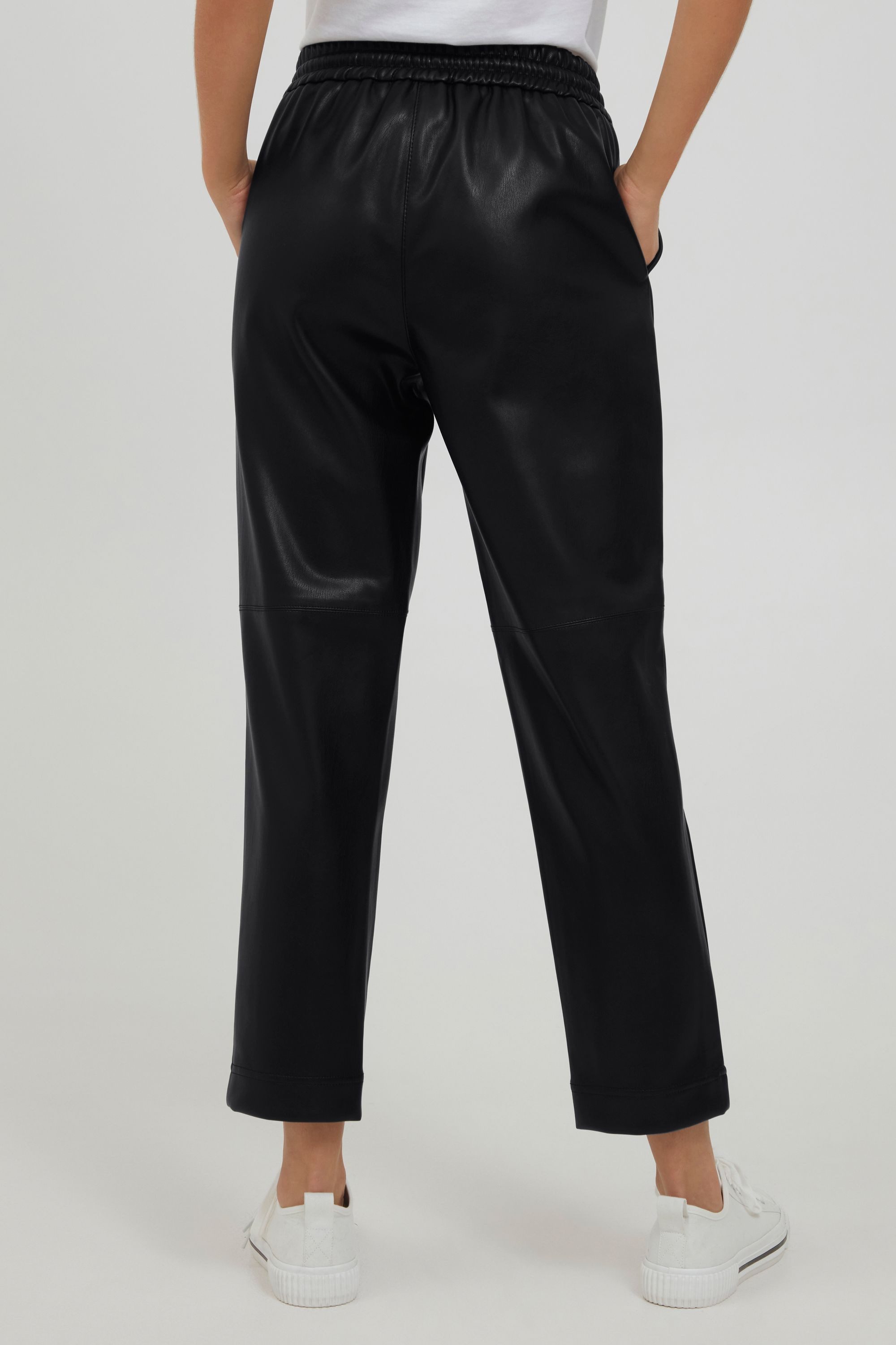 OXMO Jogginghose OXPaulia Damen Kunstleder Hose /Joggpants