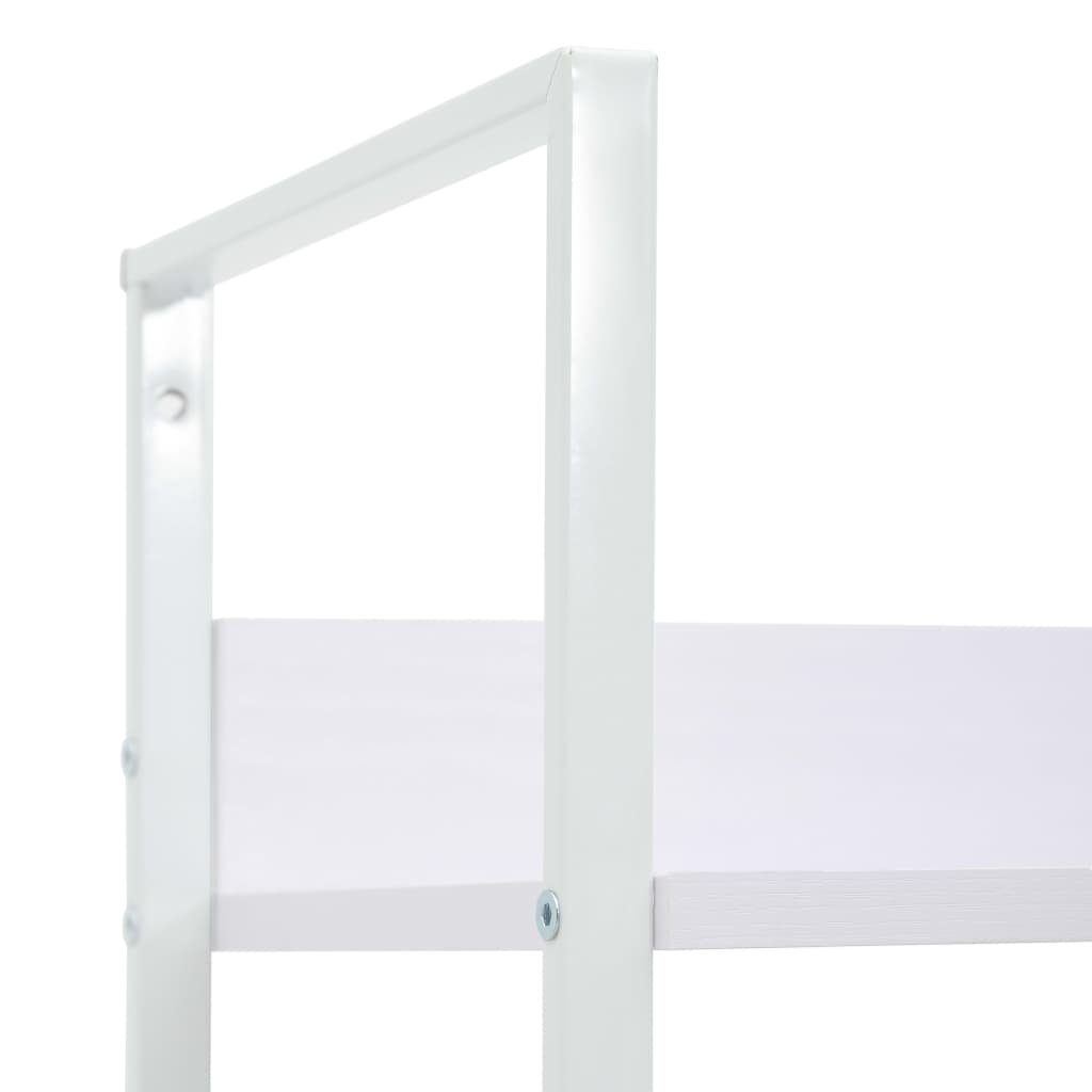 cm Weiß Holzwerkstoff furnicato Bücherregal 4 60×27,6×124,5 Regalböden