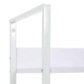 furnicato Bücherregal 3 Regalböden Weiß 60×27,6×90,5 cm Holzwerkstoff