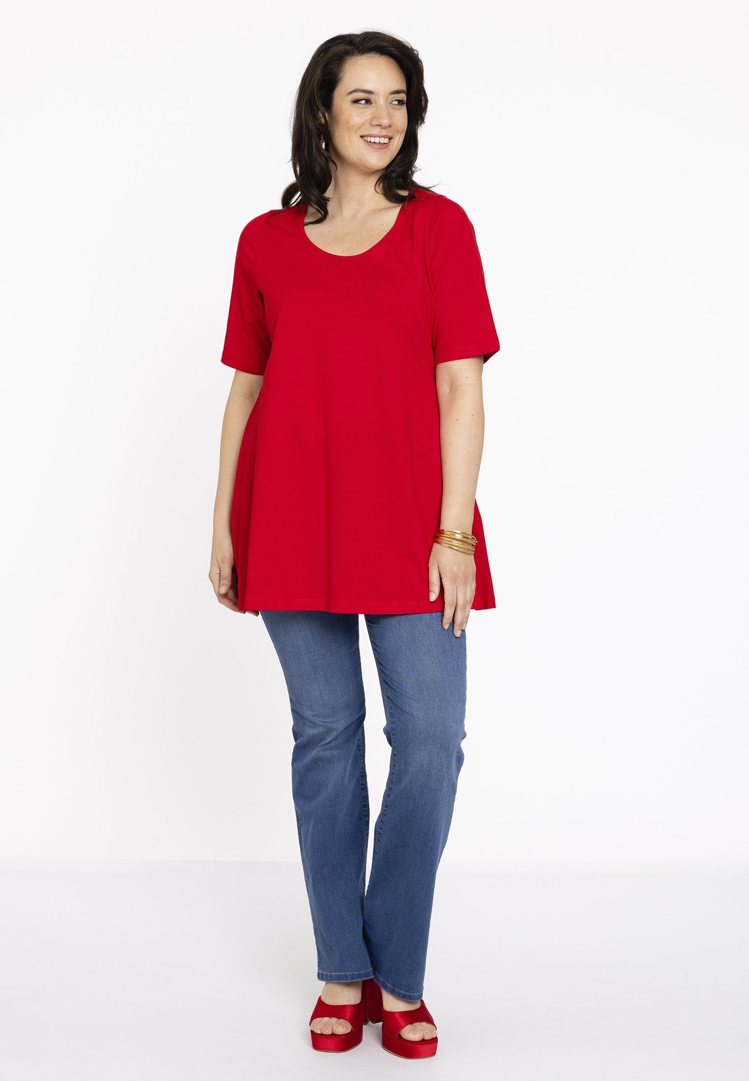 YOEK Langarmshirt Damen T-Shirt Große Größen