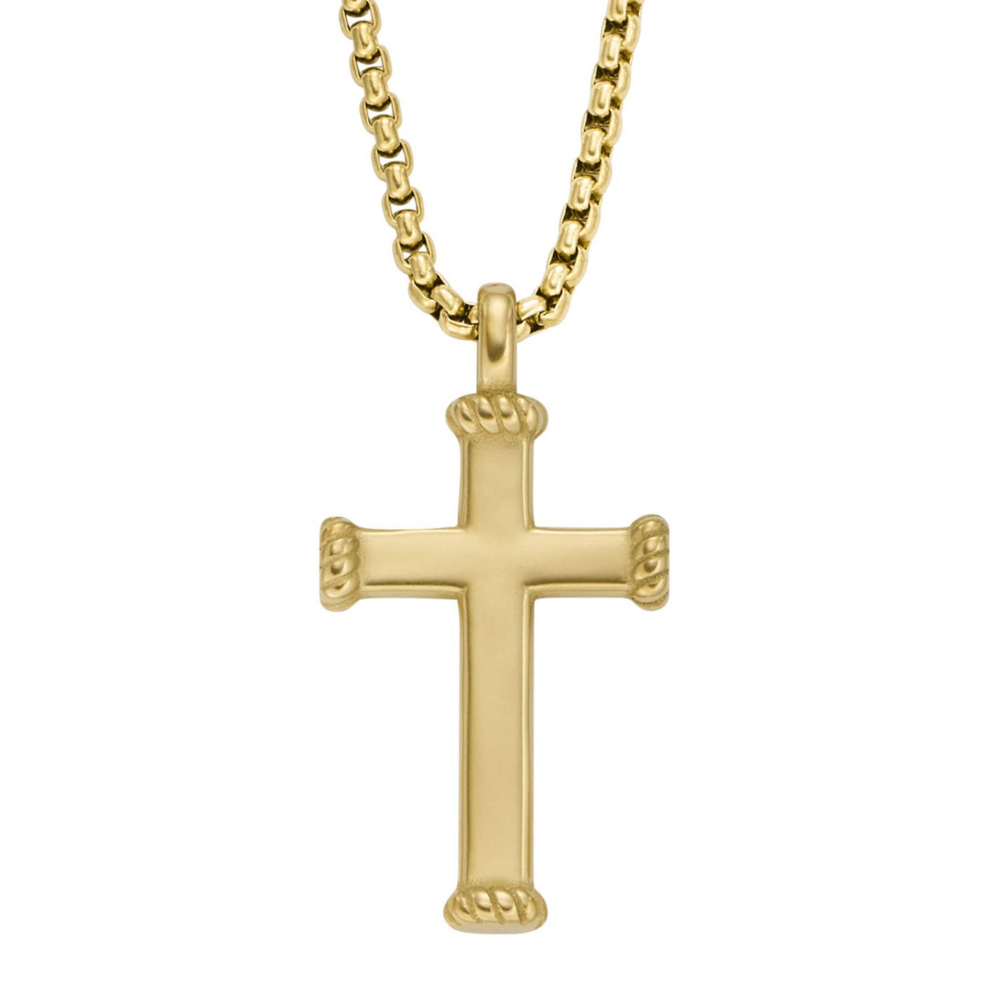 Fossil Kette mit Anhänger Unisex Kreuz ... Fossil Kette mit Anhänger Unisex Kreuz ...