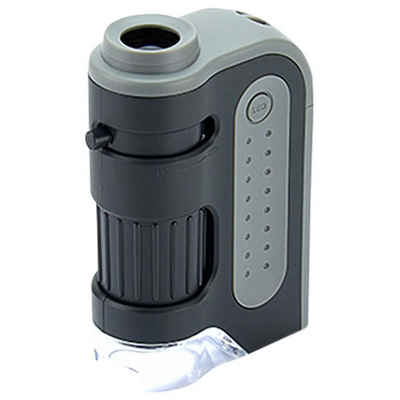 CARSON MM-300 Taschenmikroskop (MicroBrite Plus 60x-120x LED Mikroskop schwarz / grau)
