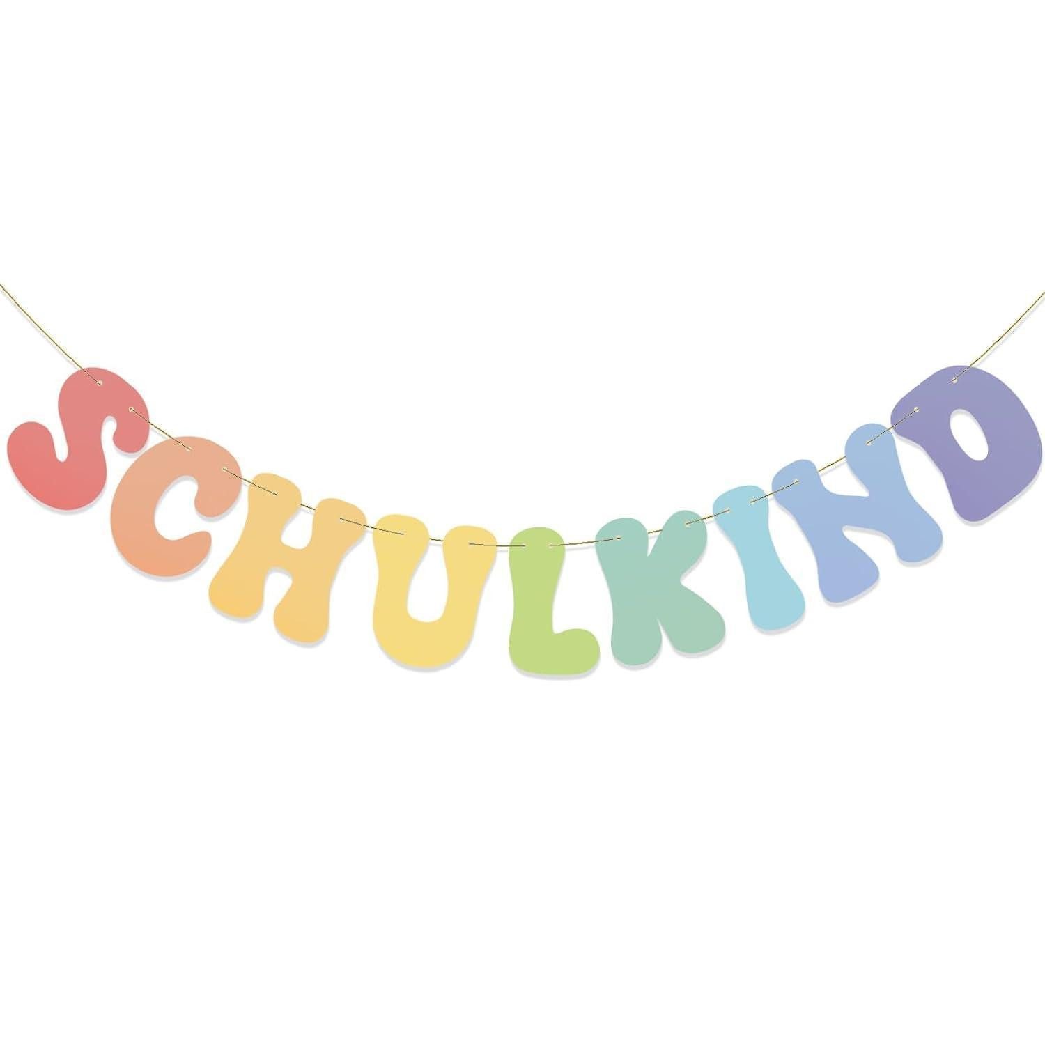 Hängedekoration Schulkind 2024 Einschulung Girlande Banner Mädchen Junge