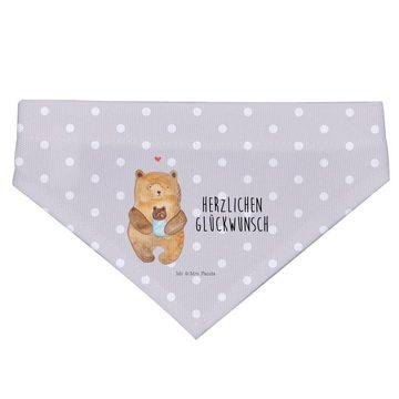 Mr. & Mrs. Panda Hundefliege Bär Baby - Grau Pastell - Geschenk, Enkelin, kleine Hunde, klein, Elt, Polyester