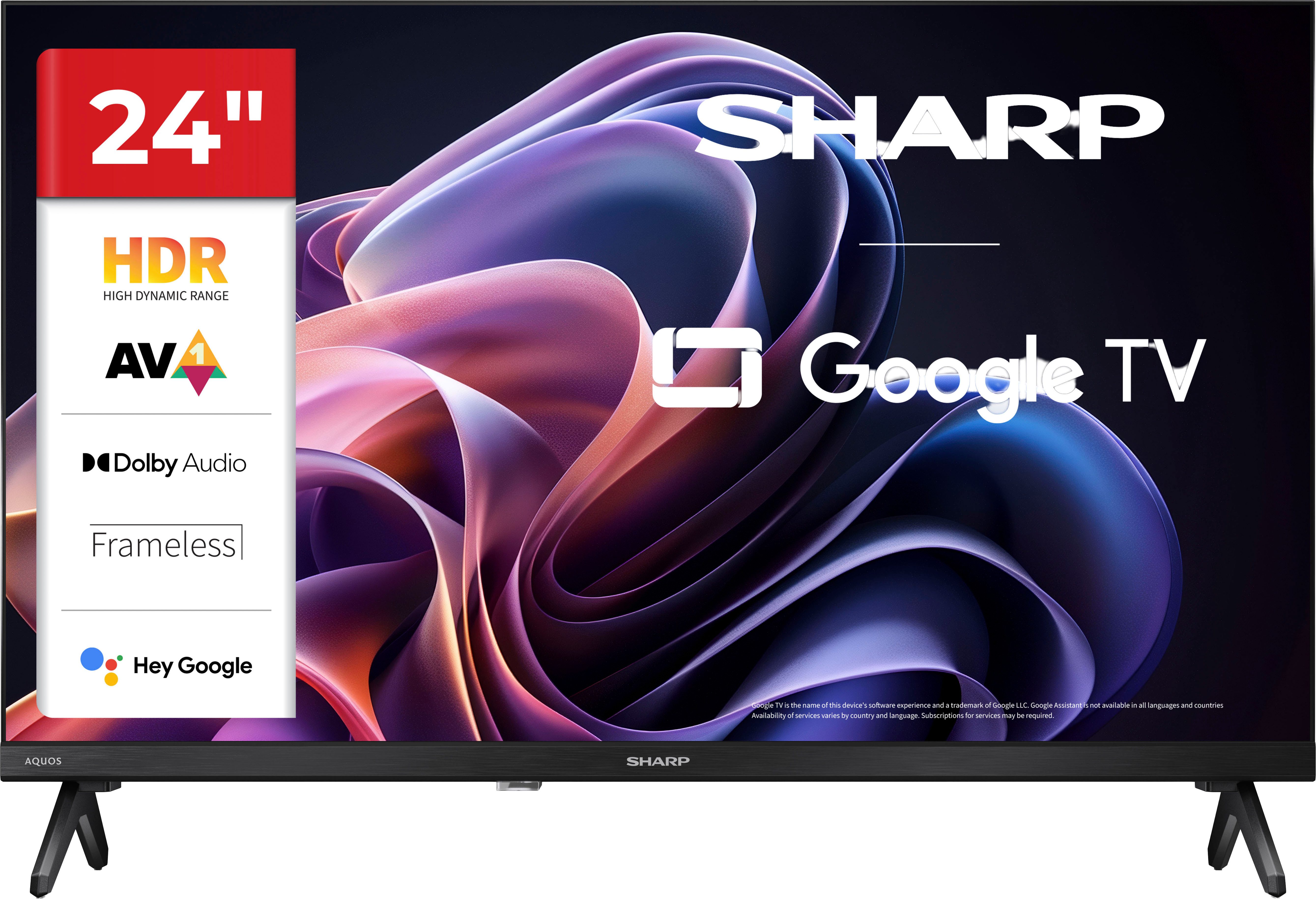 Sharp 1T-C24HFx LED-Fernseher (60 cm/24 Zoll, HD ready, Google TV, Smart-TV)