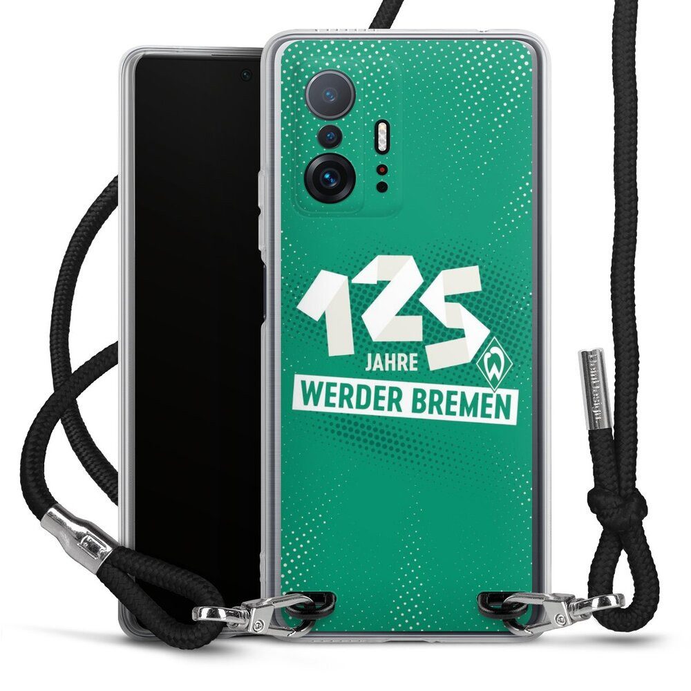 DeinDesign Handyhülle 125 Jahre Werder Bremen Offizielles Lizenzprodukt, Xiaomi 11T 5G Handykette Hülle mit Band Case zum Umhängen
