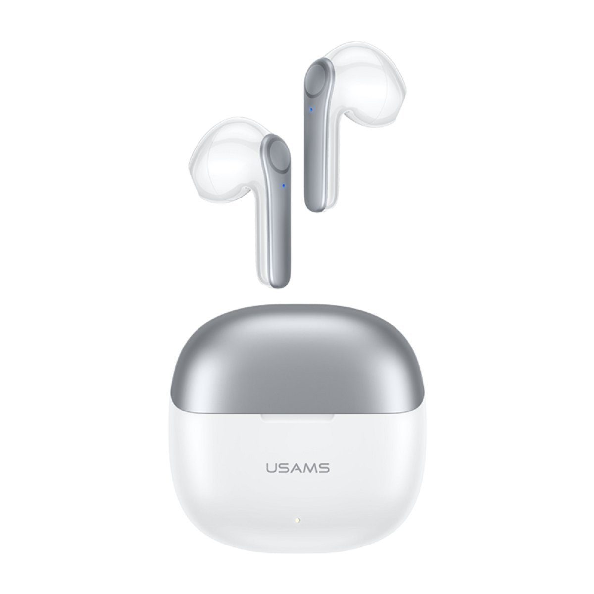 USAMS TWS Bluetooth BT 5.1 Kopfhörer In-Ear Kabellos Ohrhörer Bluetooth-Kopfhörer (Bluetooth, Touch Control, Bluetooth, Touch-Funktion, für Smartphone Samsung Huawei iPhone LG) Weiß