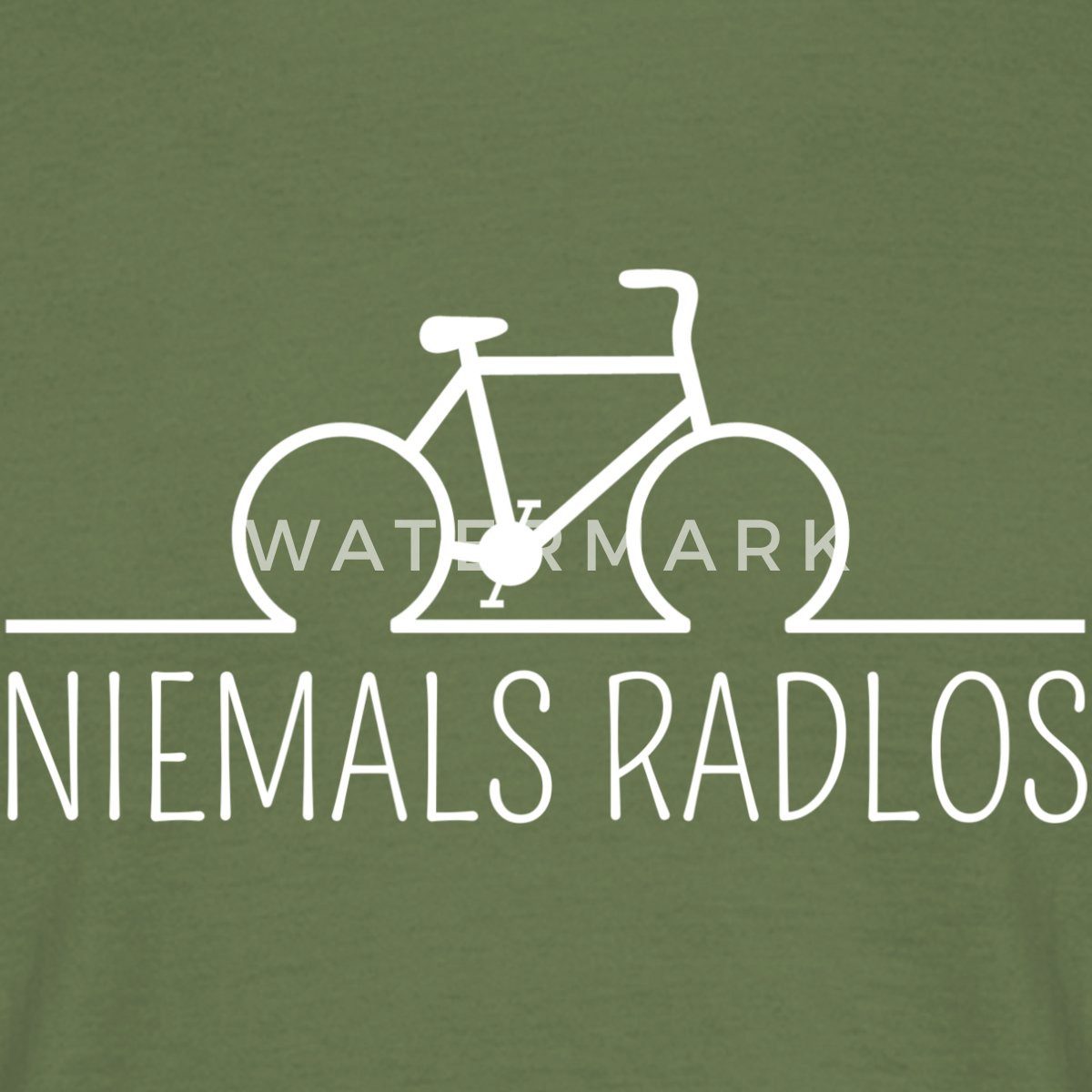 Spreadshirt T-Shirt Niemals Radlos Geschenk Fahrrad günstig online kaufen