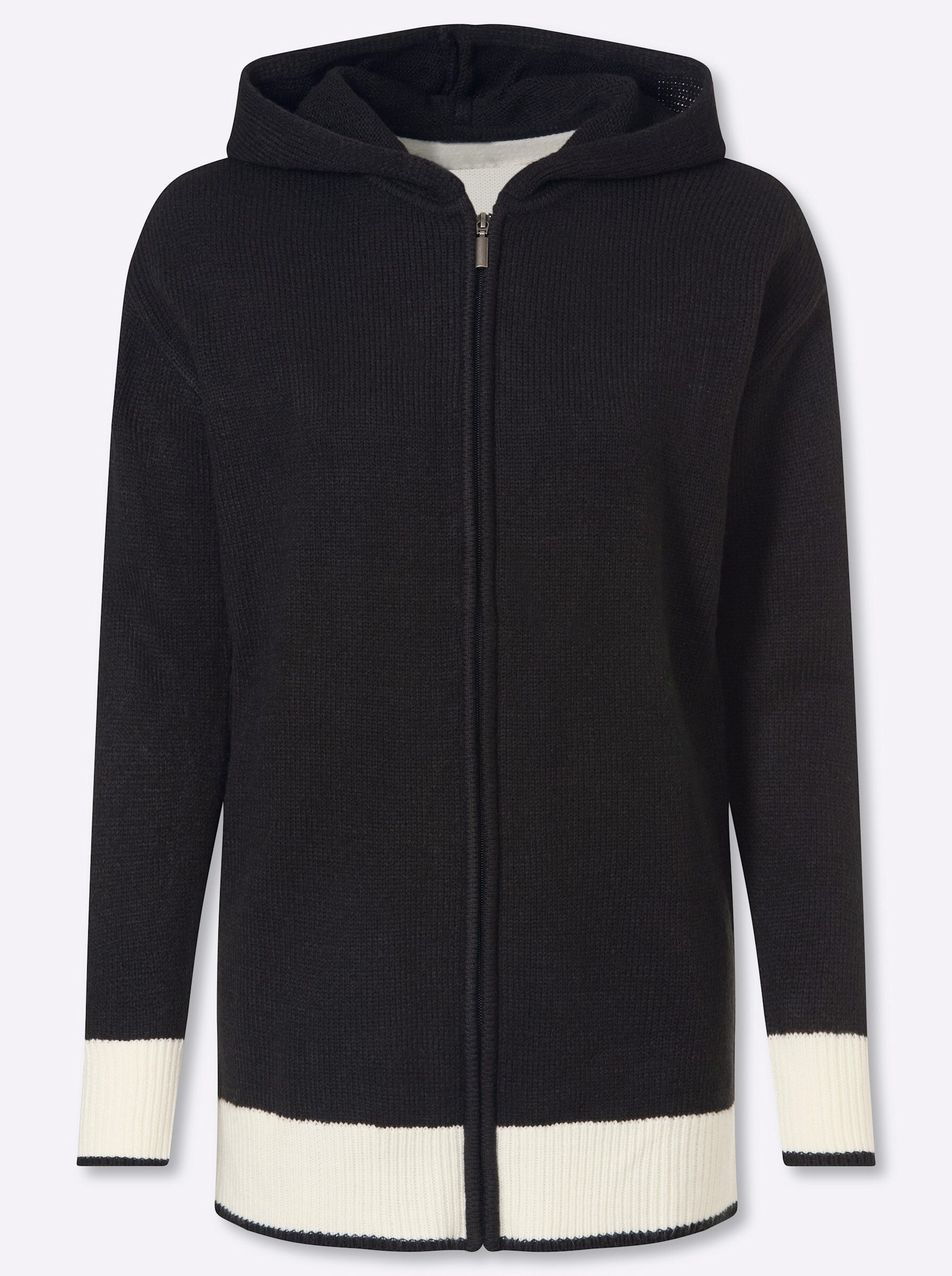 Strickjacke Long-Strickjacke Langarm Jersey