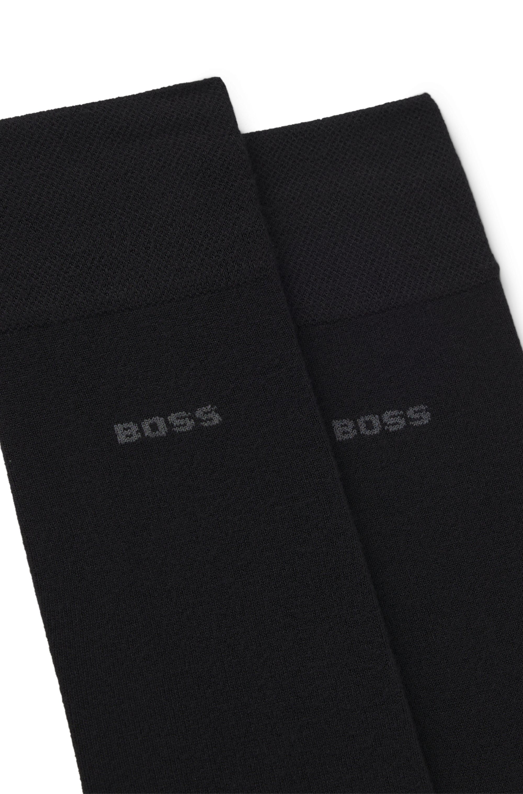 BOSS Businesssocken 2P RS Bamboo 1027 (Packung, 2-Paar) mit Strickbündchen
