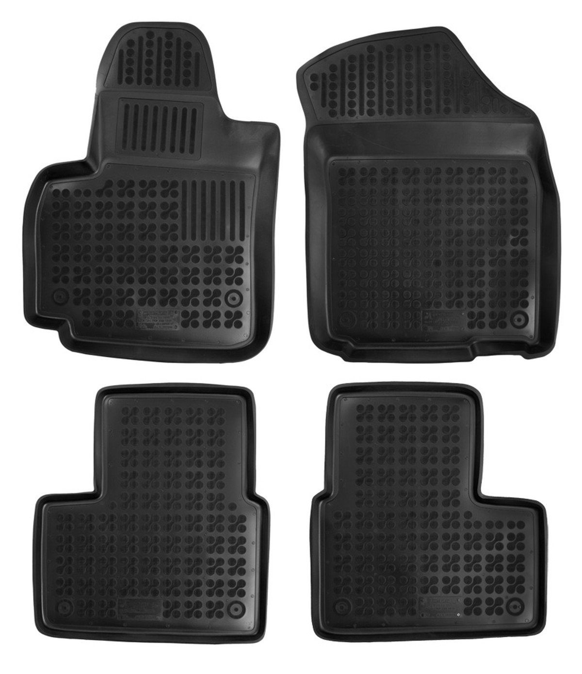 AZUGA Auto-Fußmatten Hohe Gummi-Fußmatten passend für Suzuki SX4 ab 2006 4-tlg., für Suzuki SX4,SX4 Classic 5-türer
