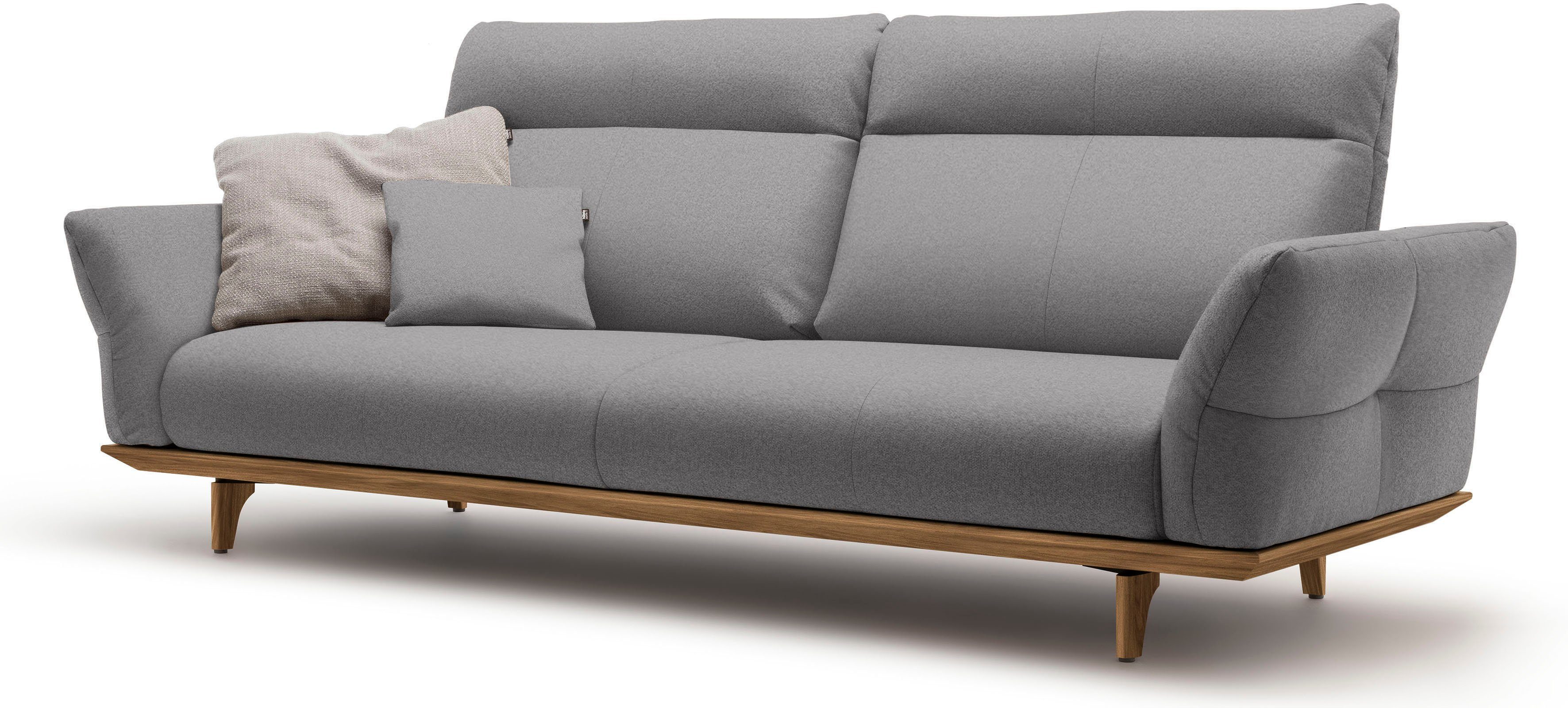 cm sofa Sockel hs.460, Breite hülsta und in 228 3,5-Sitzer Nussbaum, Füße