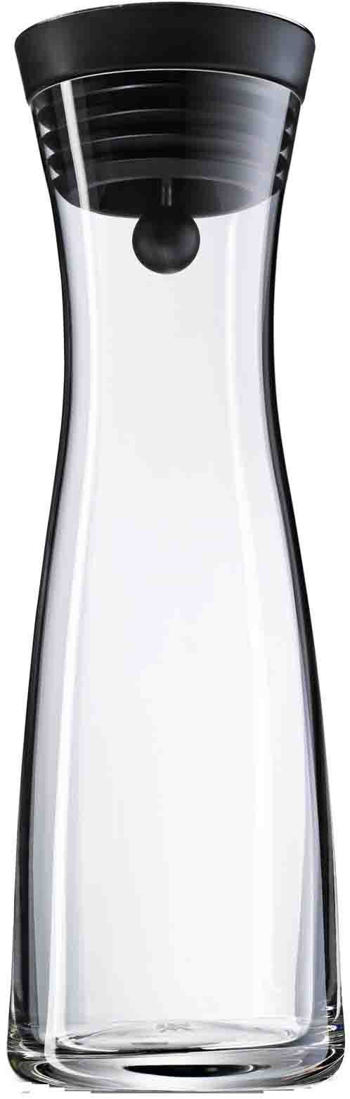 WMF Wasserkaraffe Basic für Kalt- und Warmgetränke, Silikonrand, 1 l Fassungsvermögen, Close-Up-Verschluss ink. integriertem Sieb, spülmaschinengeeignet