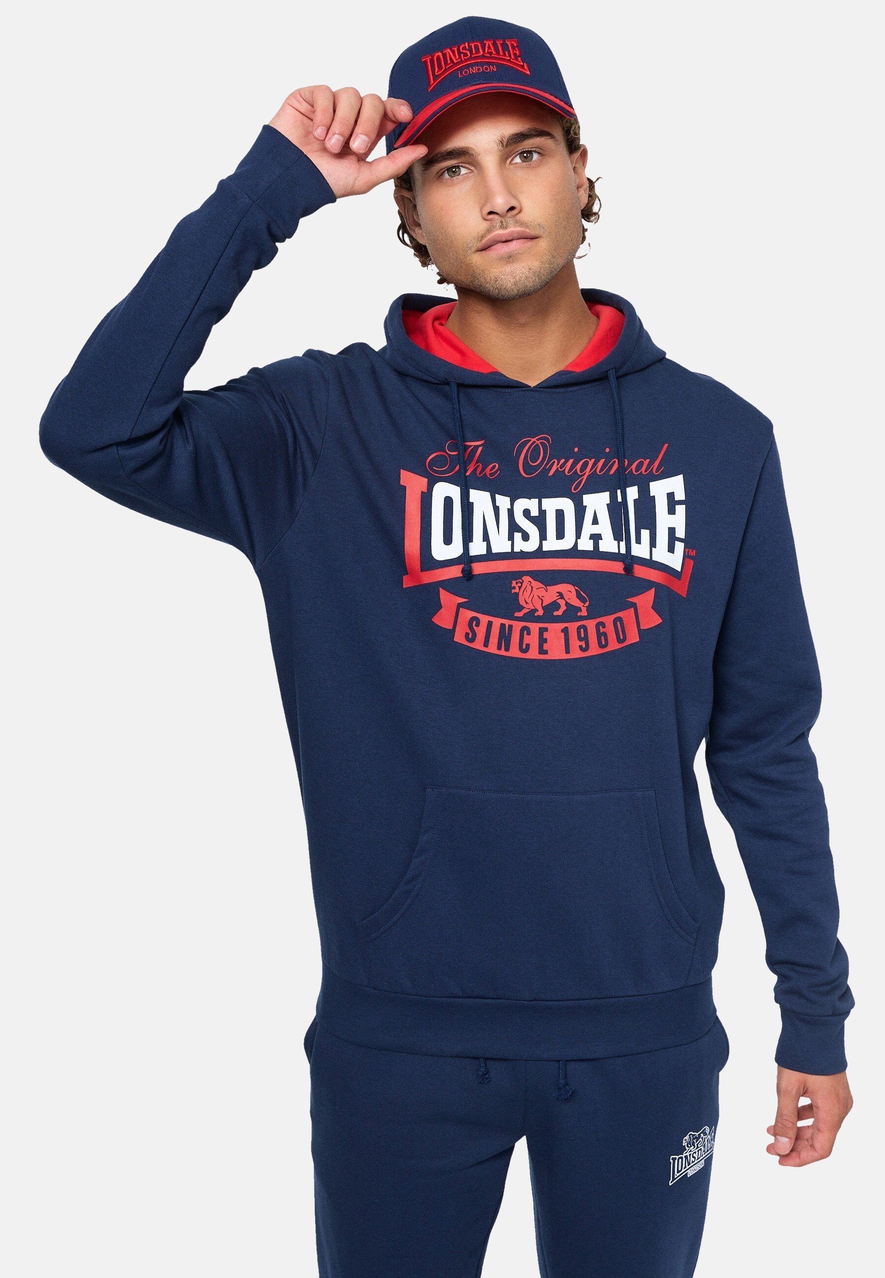 Kapuzenpullover blau Kapuzensweatshirt STOTFIELD Hoodie mit Lonsdale