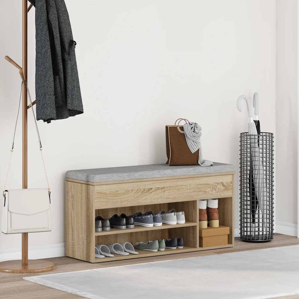 vidaXL Schuhregal Schuhbank Sonoma-Eiche 102x30,5x45 cm günstig online kaufen