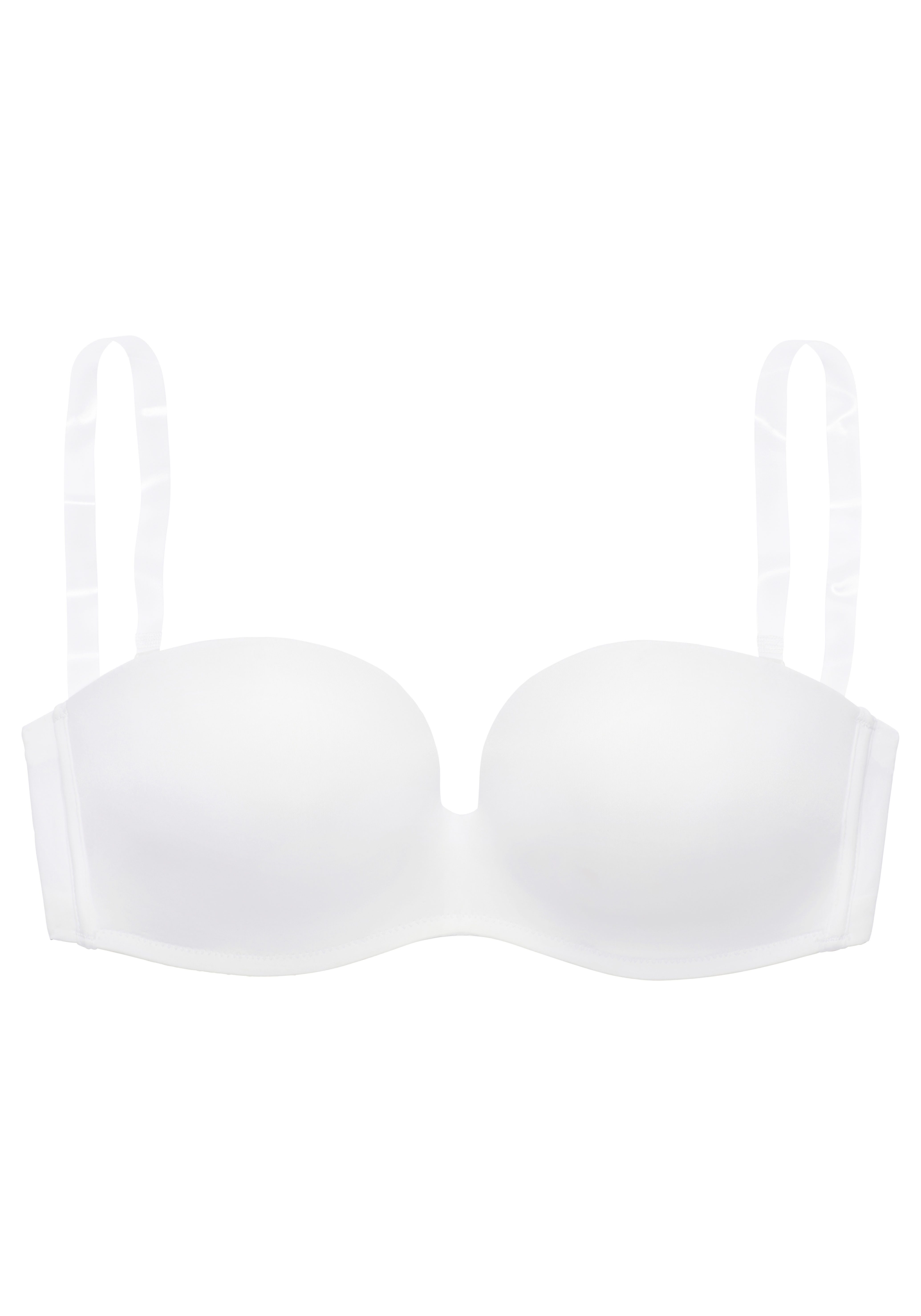 LASCANA Multiway-BH, BH ohne Träger, T-Shirt-BH, Trägerloser BH, Push-up-BH mit 3 Tragevarianten, große Größen, Sommer