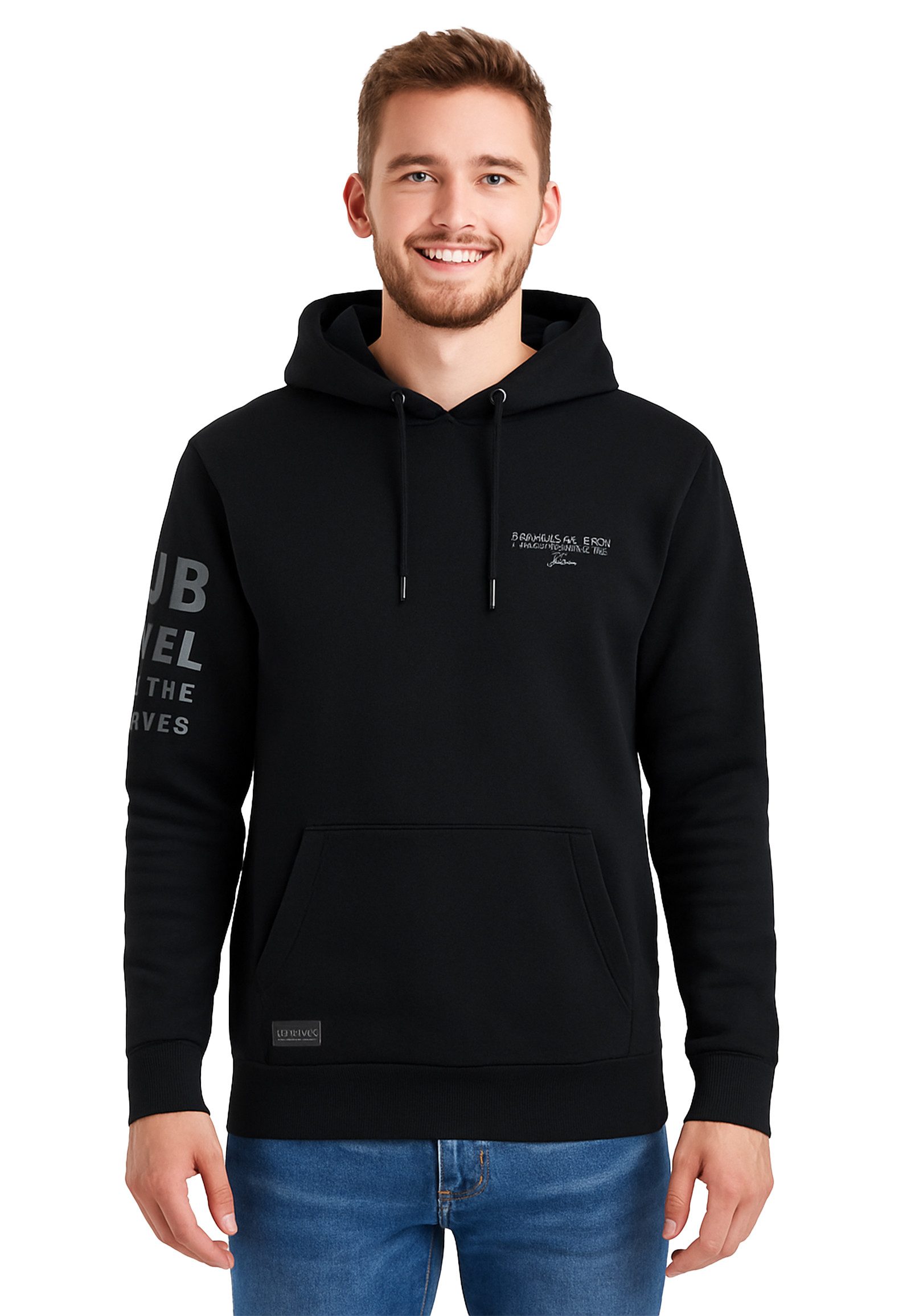 SUBLEVEL Hoodie Urban Edition - Stylisch und Bequem mit Kapuze für Herren (1-tlg) Baumwolle Normal Fit ohne Kragen Langarm Einfarbig Pull On