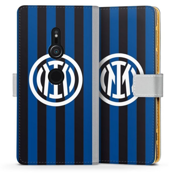DeinDesign Handyhülle Inter Mailand Logo Offizielles Lizenzprodukt Sony Xperia XZ 2 Hülle Handy Flip Case Wallet Cover Handytasche Leder