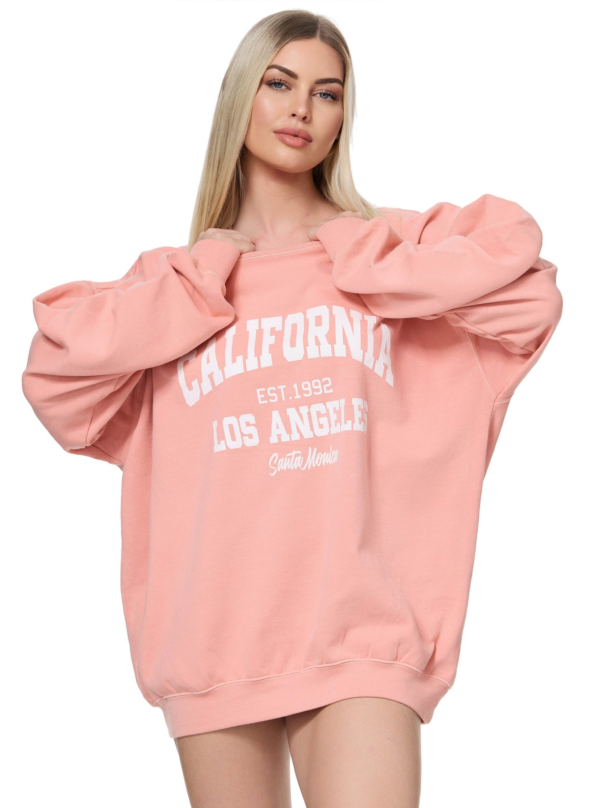 Worldclassca Longsweatshirt Worldclassca Oversized Sweatshirt CALIFORNIA Print Langarm Pullover