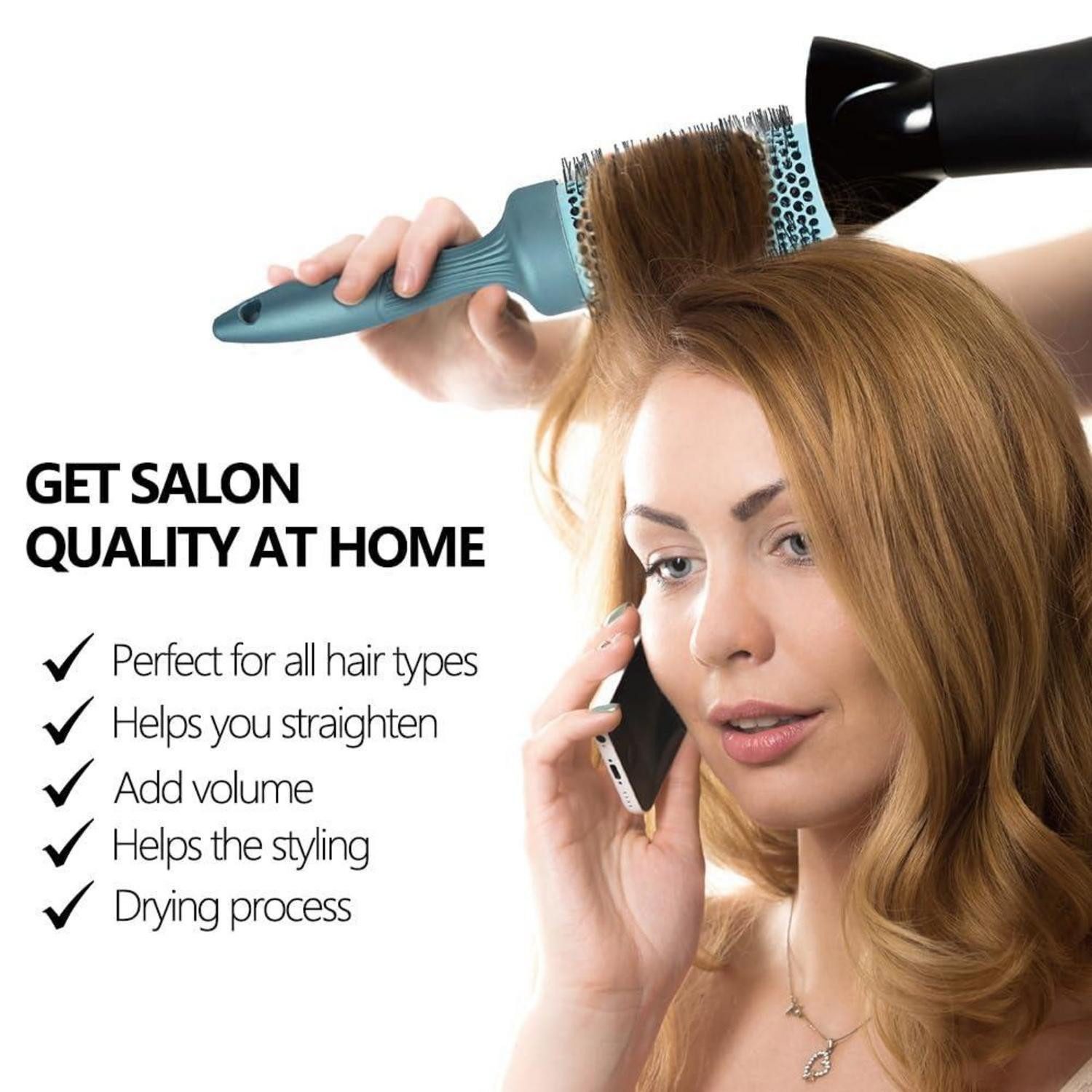 LuxusKollektion Haarbürsten-Set Professionelles 5-teiliges Haarbürsten-Set für Salon-Styling