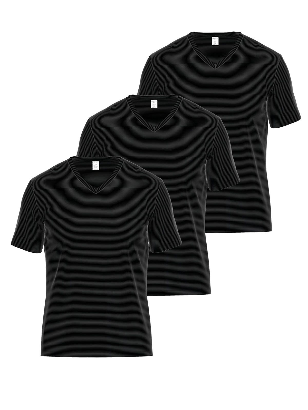 Ammann Unterziehshirt 3er Pack V-Shirt 1/2 Arm Day Modern / Cotton & Mor (Packung, 3-St) hohe Markenqualität