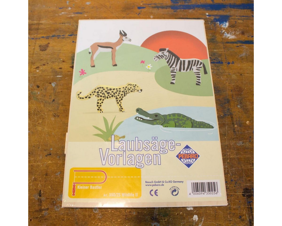 Thumbnail - Pebaro Linolplatte Laubsägevorlage Zoo / Wildlife II