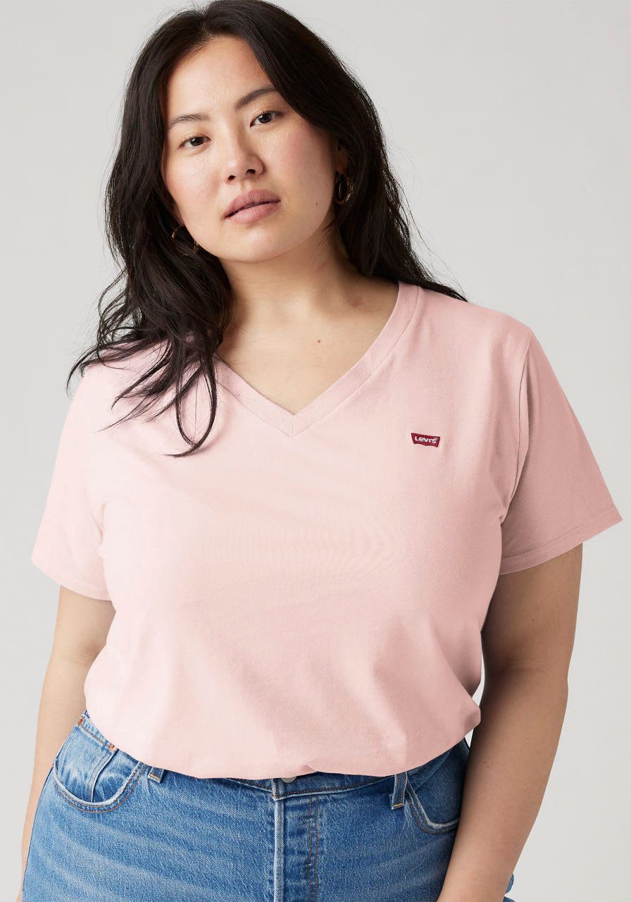 Levi's® Plus V-Shirt V NECK TEE Figurumspielende Passform