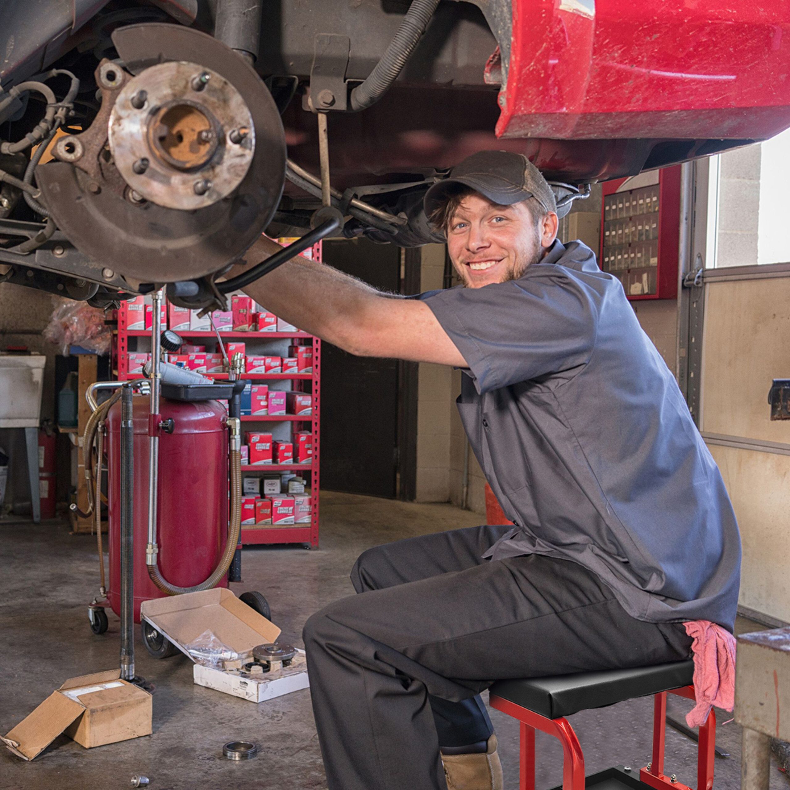 relaxdays Montagehocker Werkstatthocker bis 100 kg (1 St)