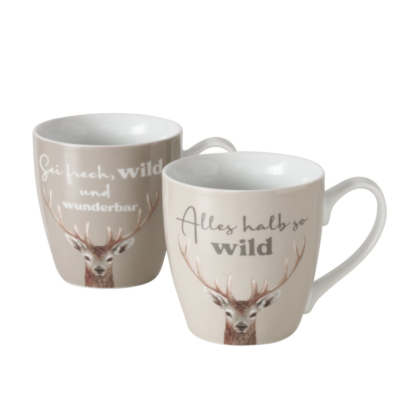 MF Kaffeeservice 6er-Set Jumbobecher Wild - Hirschmotiv, 480 ml (6-tlg)