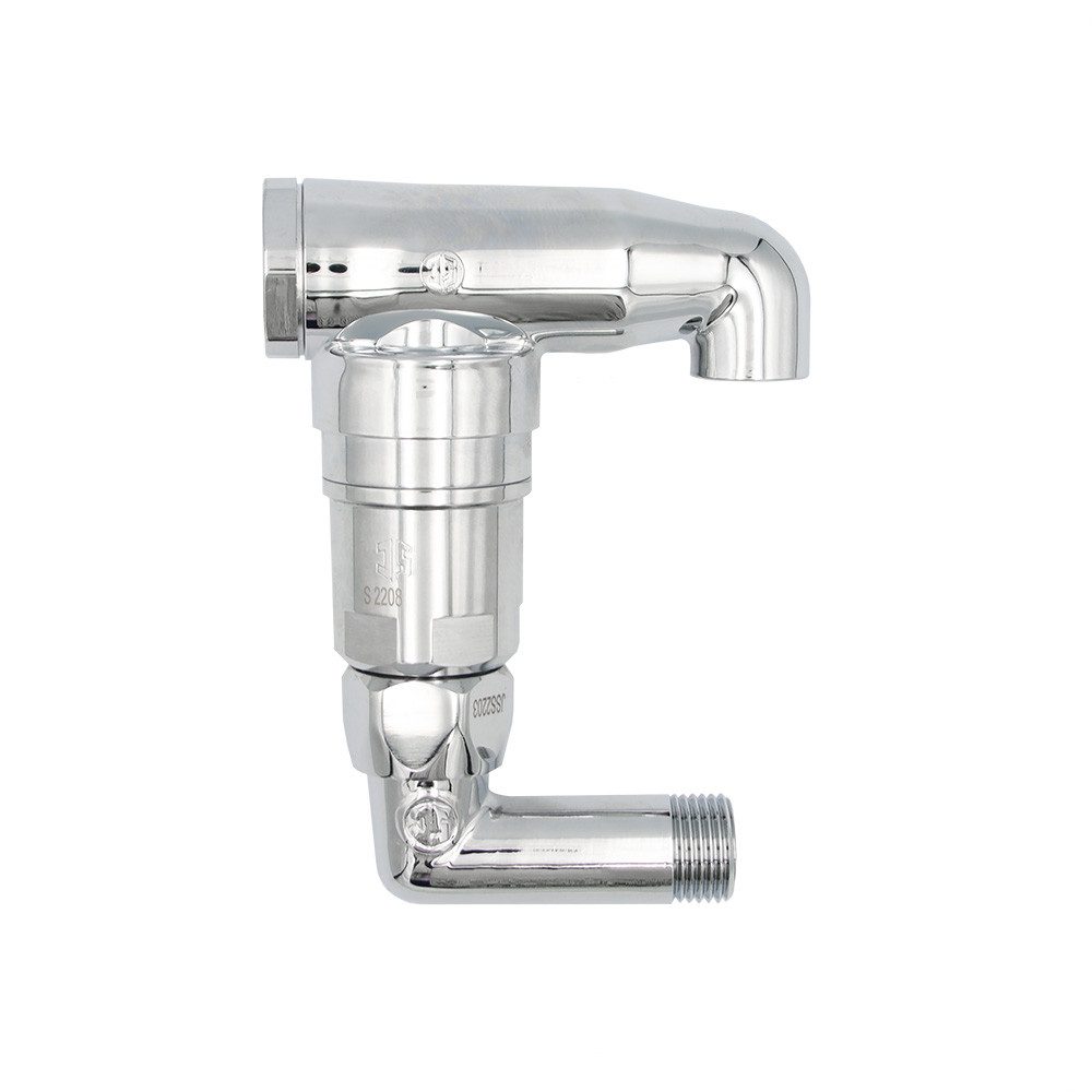 Schlösser Absperrventil Rohrbelüfter verchromt PN 10 DN15 1/2 x 3/4 x 1/2" Bauform E 2-fach