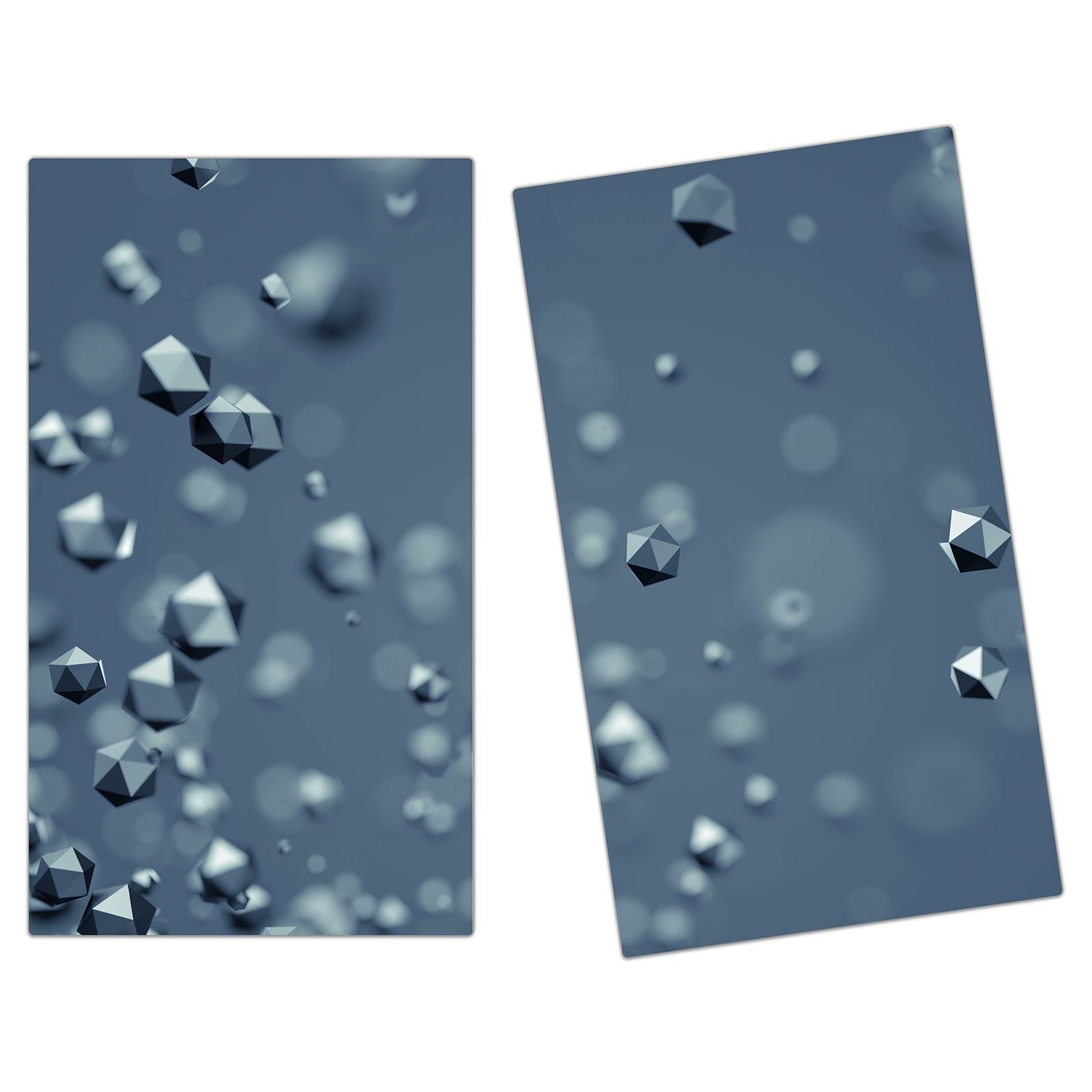 Primedeco Herd-Abdeckplatte Herdabdeckplatte Spritzschutz aus Glas Chaotische Partikel, Glas, (2 tlg)