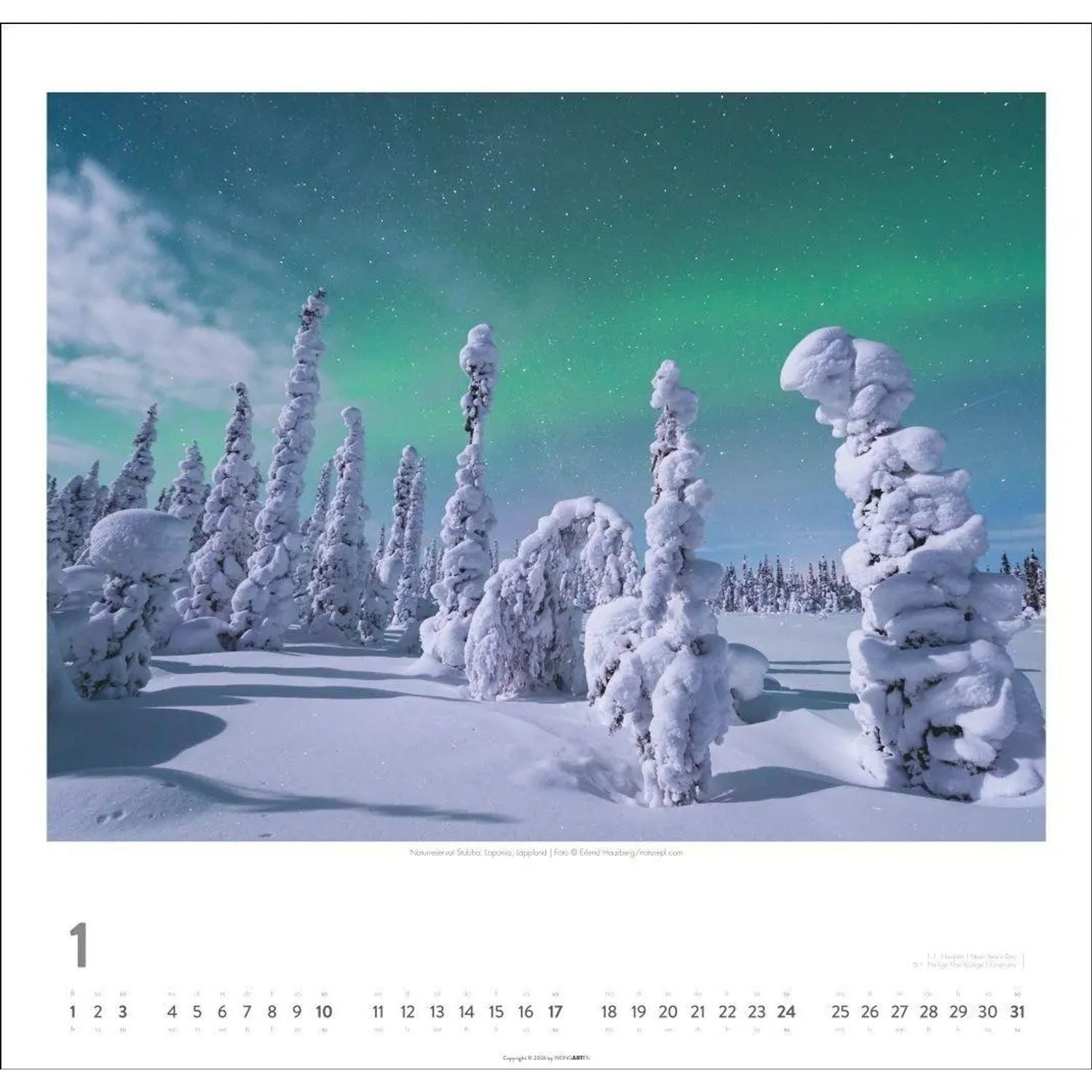 Wandkalender Schweden Kalender 2027 - Licht und Wasser
