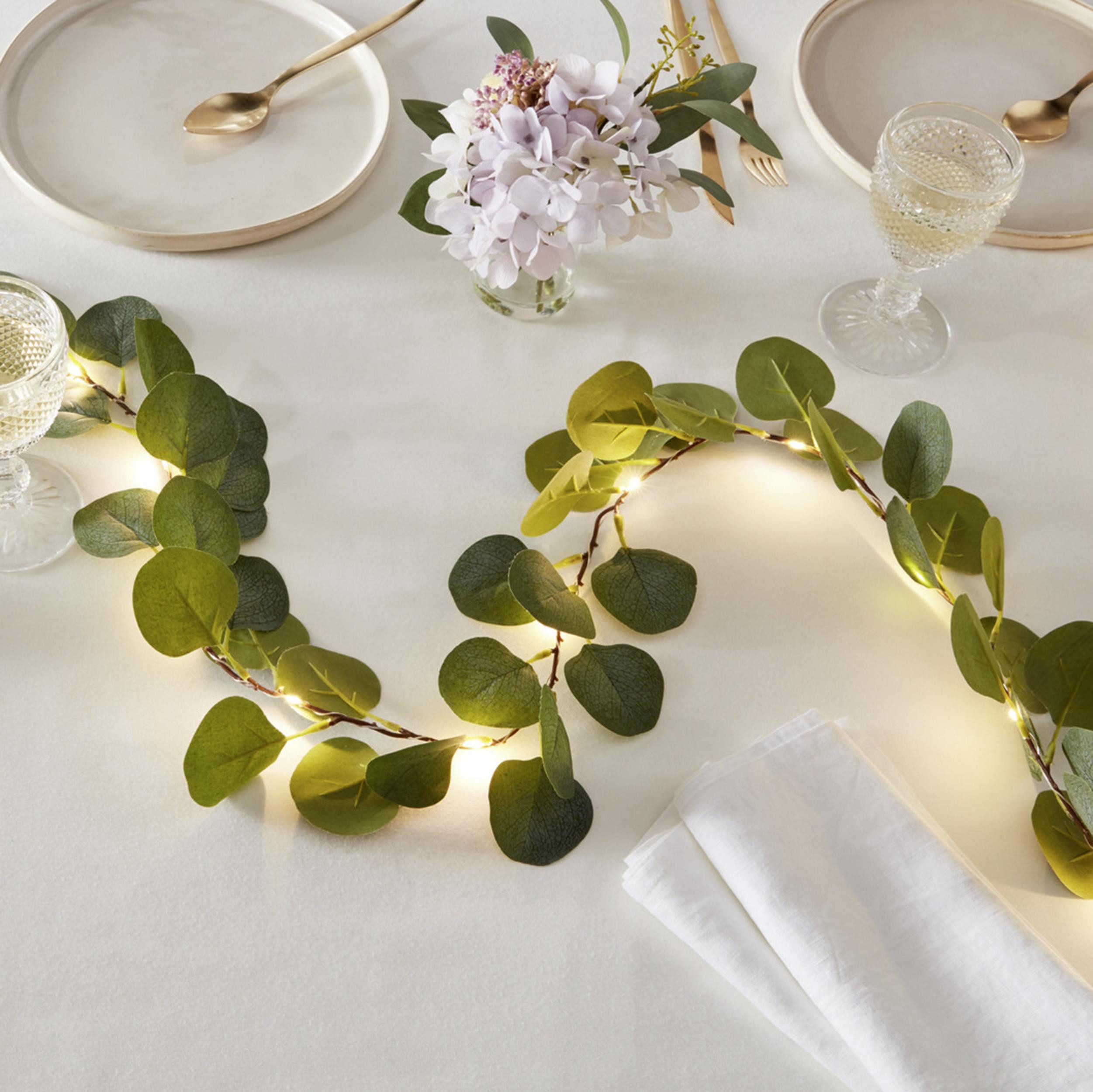 Frank Flechtwaren LED Dekoobjekt LED-Lichterkette "Eukalyptus"