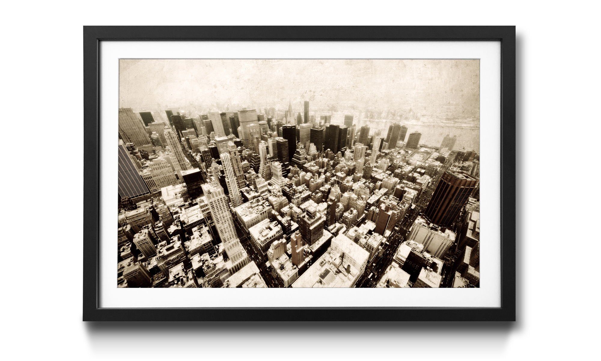 mit New Bild York York, Wandbild, Vintage Rahmen 4 Retro, Größen New WandbilderXXL in erhältlich