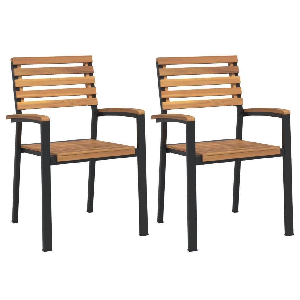 vidaXL Gartenstuhl Stapelbare Gartenstühle 2 Stk. günstig online kaufen