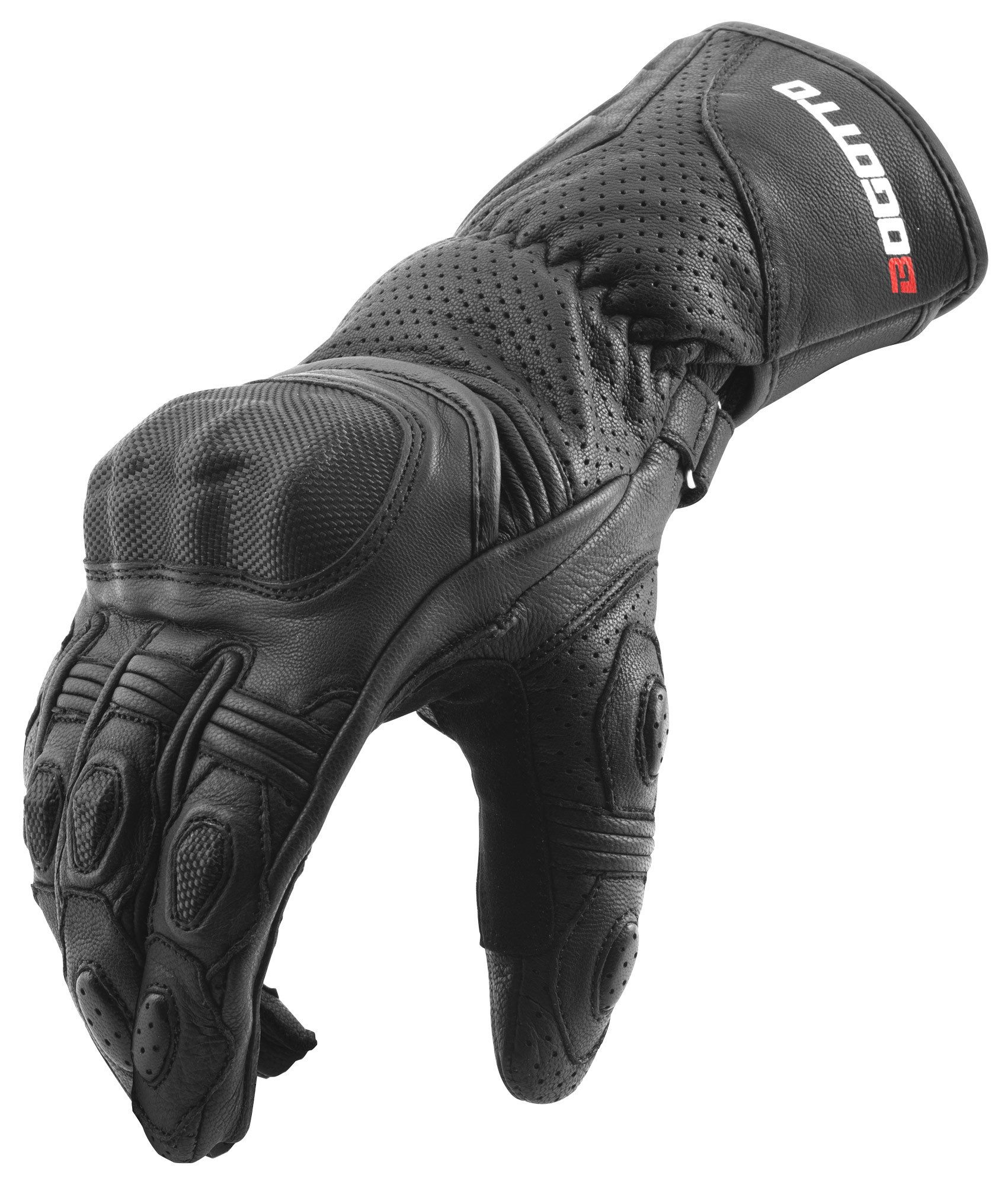 Bogotto Motorradhandschuhe Isoa perforierte Motorrad Handschuhe lange Stulpe,Touchscreenbedienung möglich
