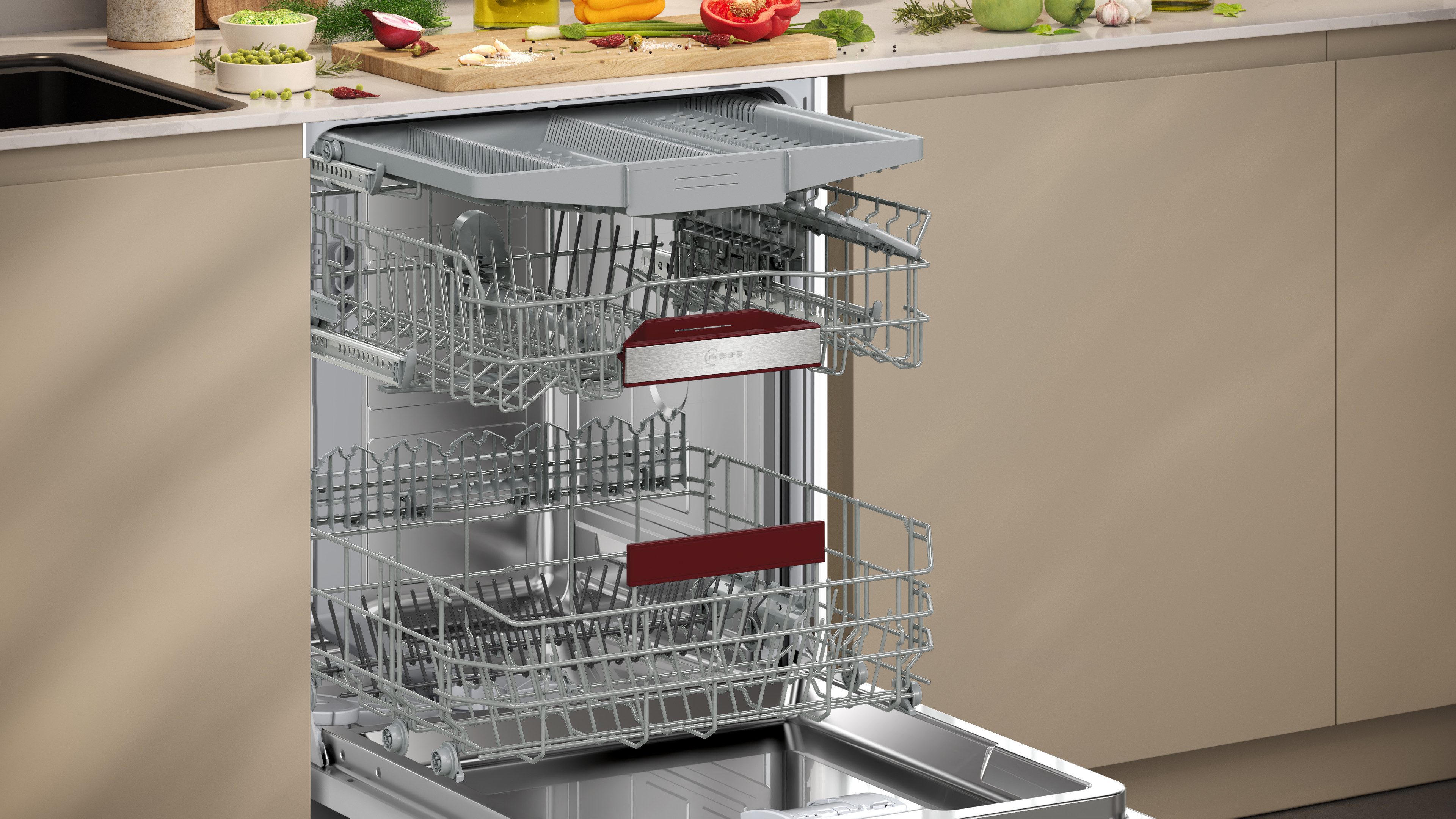 NEFF Unterbaugeschirrspüler N 50 S125HCS03E, 14 Maßgedecke