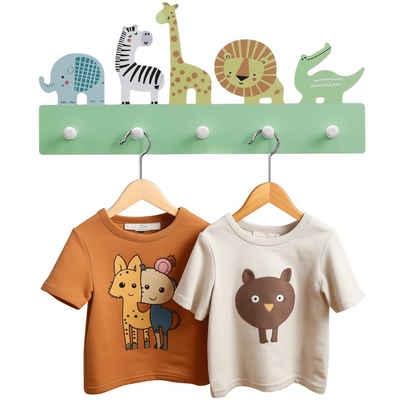 Navaris Garderobe Garderobe für Kinder - Kindergarderobe mit Haken - Garderobenleiste (1 St)