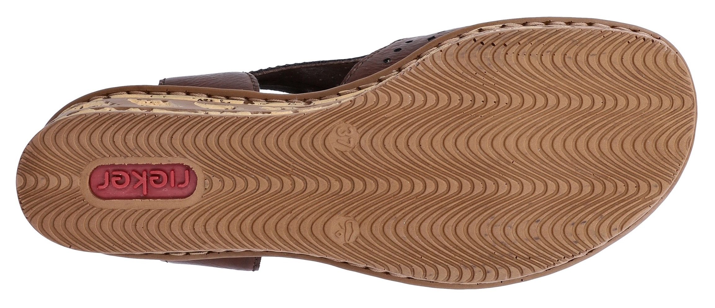 Rieker Schaftsandalette Sommerschuh, Urlaubsschuh, Keilsandale mit Perforation