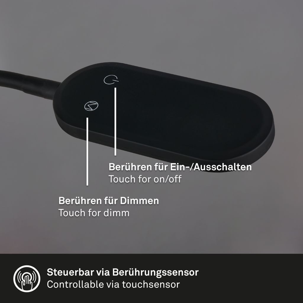 Briloner Leuchten Wandleuchte 2177015, Dimmfunktion, LED fest integriert, 2700K - Extra-Warmweiß