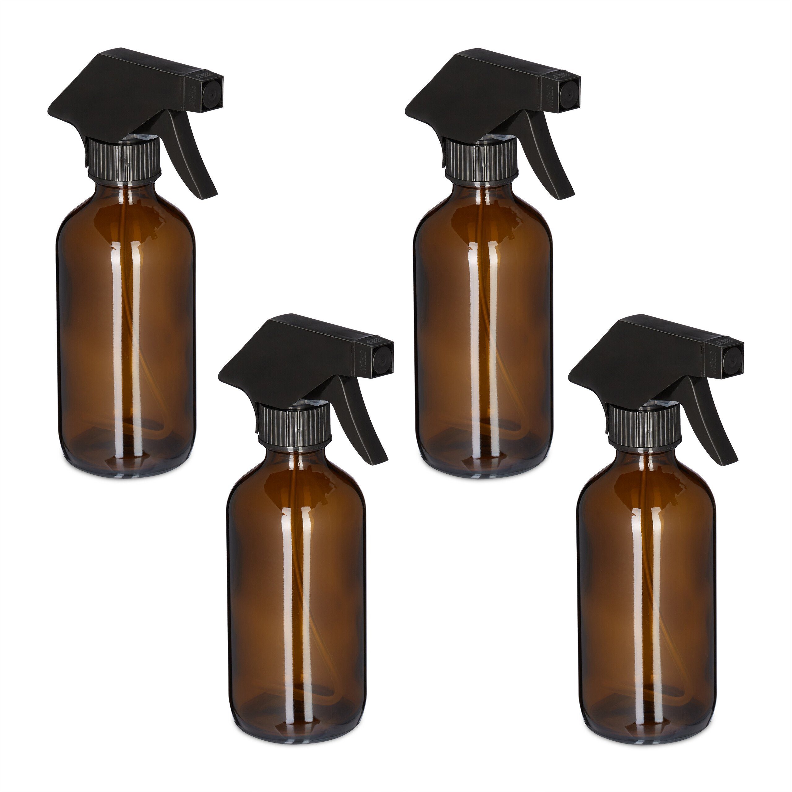 Sprühflasche Glas 230ml 4er Set