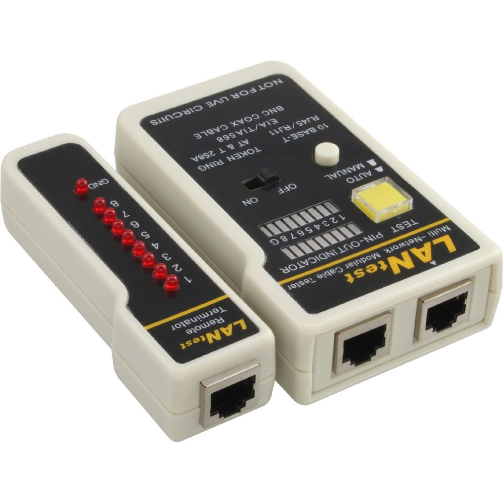 Inline Kabelbinder InLine® 79998 Tester für BNC, RJ11, RJ45 mit Tasche