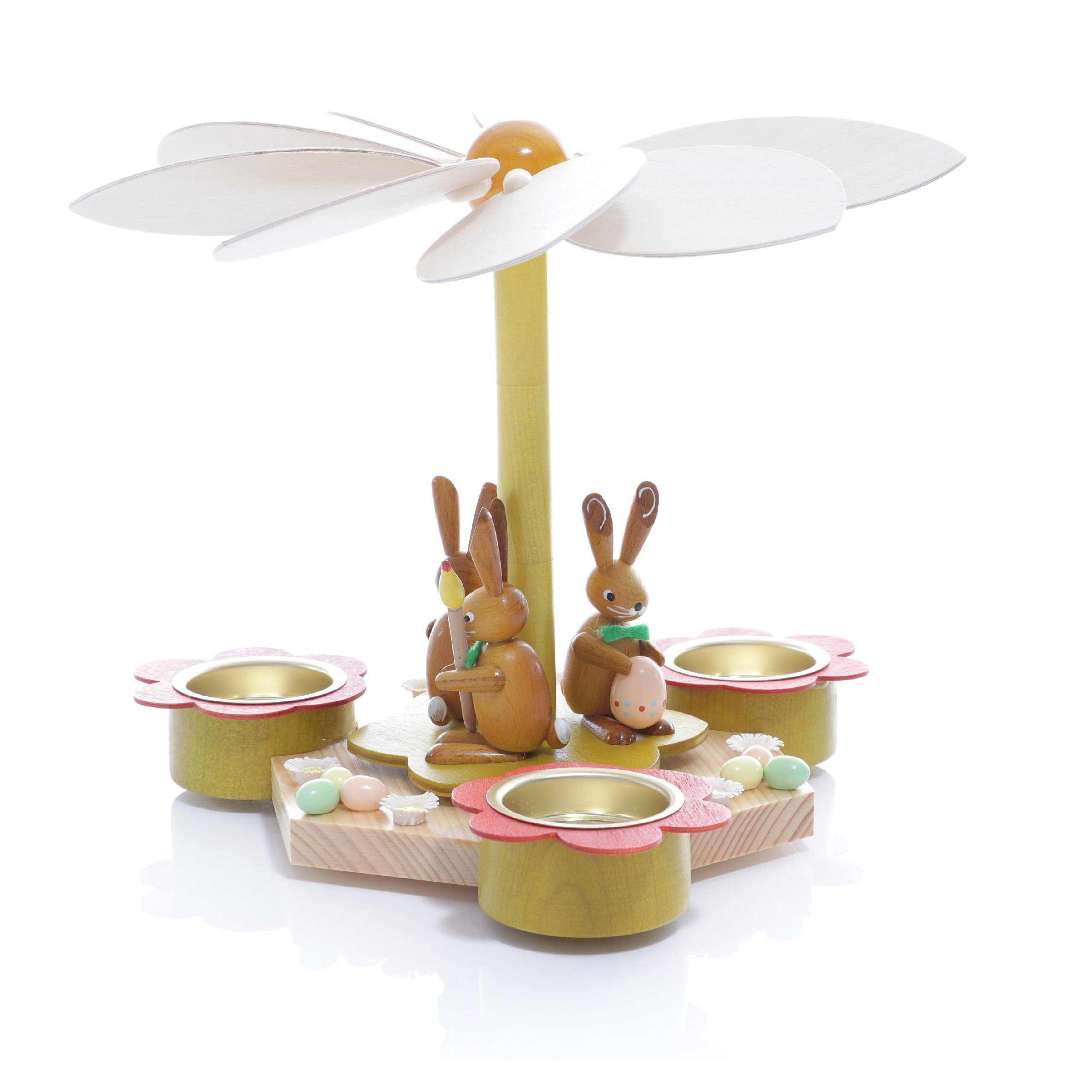 Weihnachtspyramide Teelichtpyramide Osterhasen BxHxT 23x18,5x23cm NEU