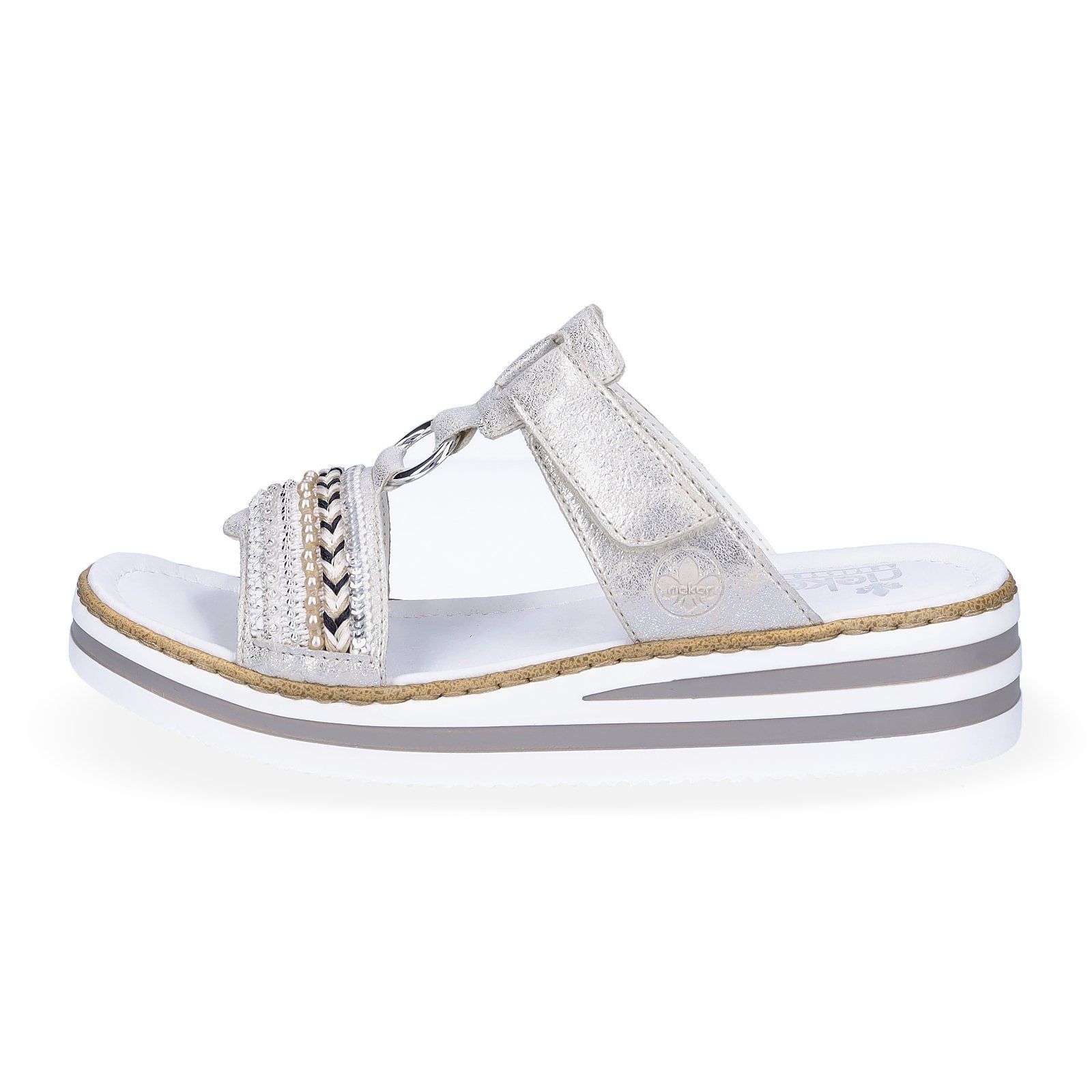 Rieker Rieker Damen Pantolette silber Pantolette günstig online kaufen