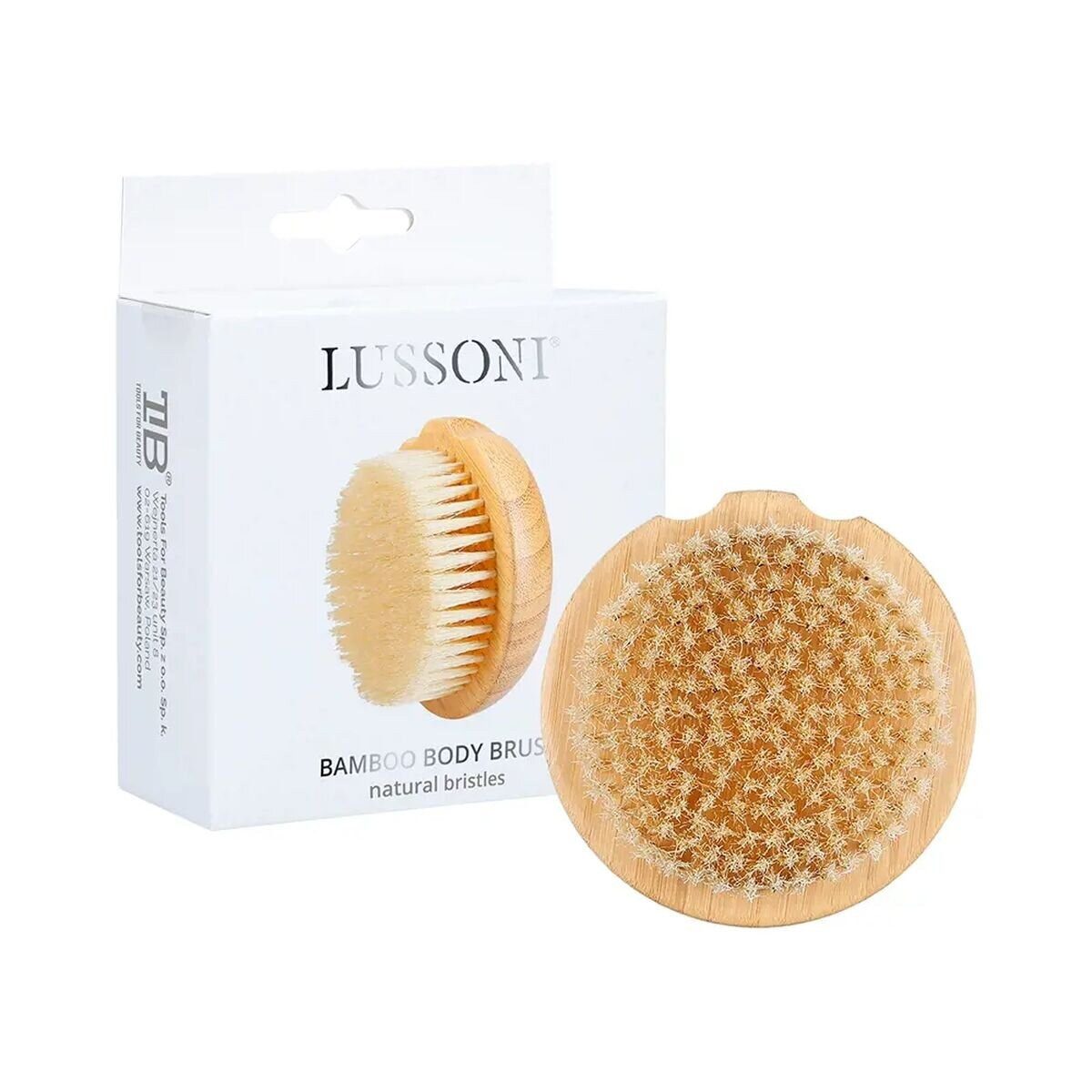 LUSSONI Körperbürste Lussoni Bamboo Cepillo Natural Cuerpo Redondo