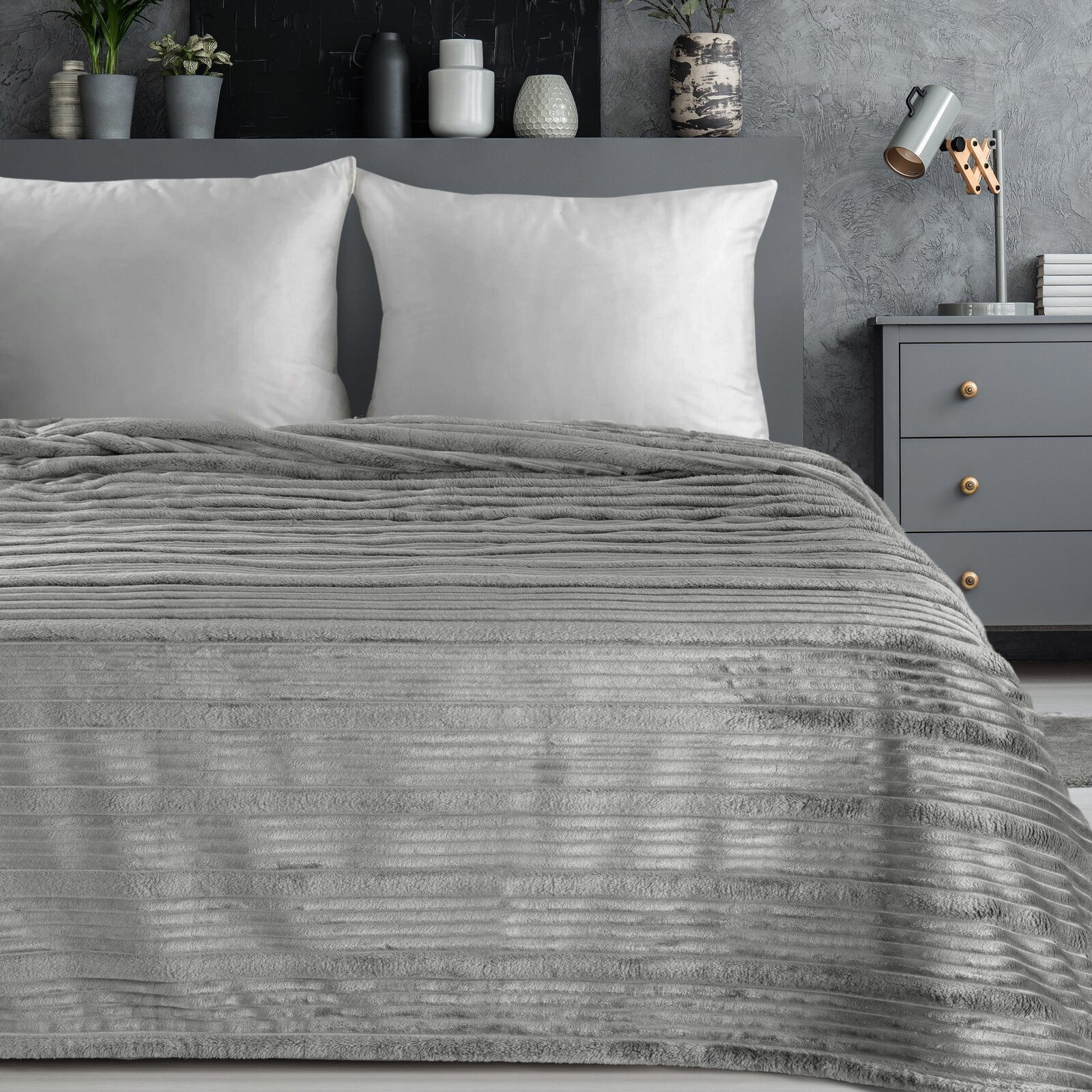 Wohndecke NINA, Eurofirany, Kuscheldecke mit Streifen-Steppung günstig online kaufen