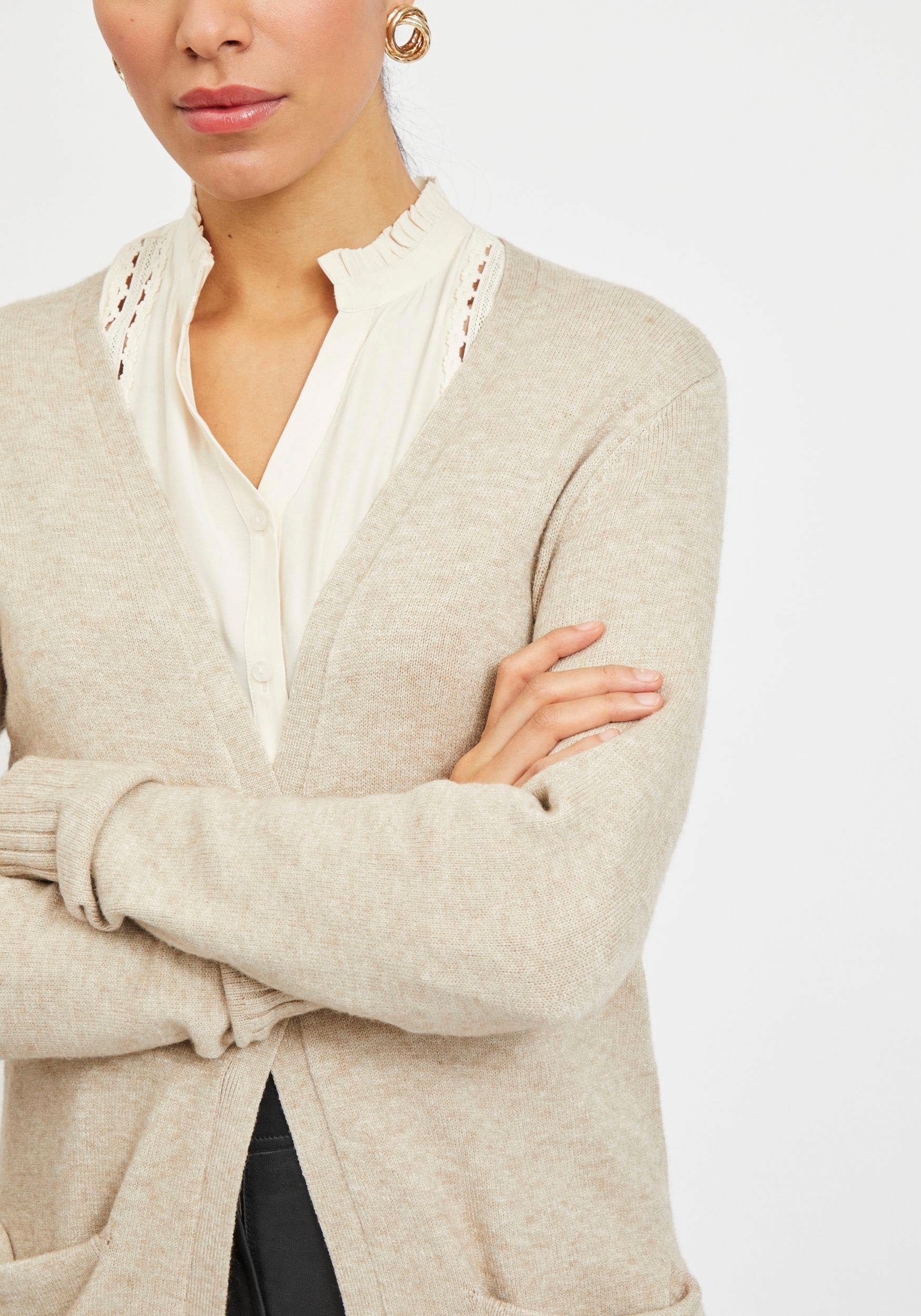 Vila Longstrickjacke VIRIL LONG L/S KNIT CARDIGAN - NOOS in knielanger Form