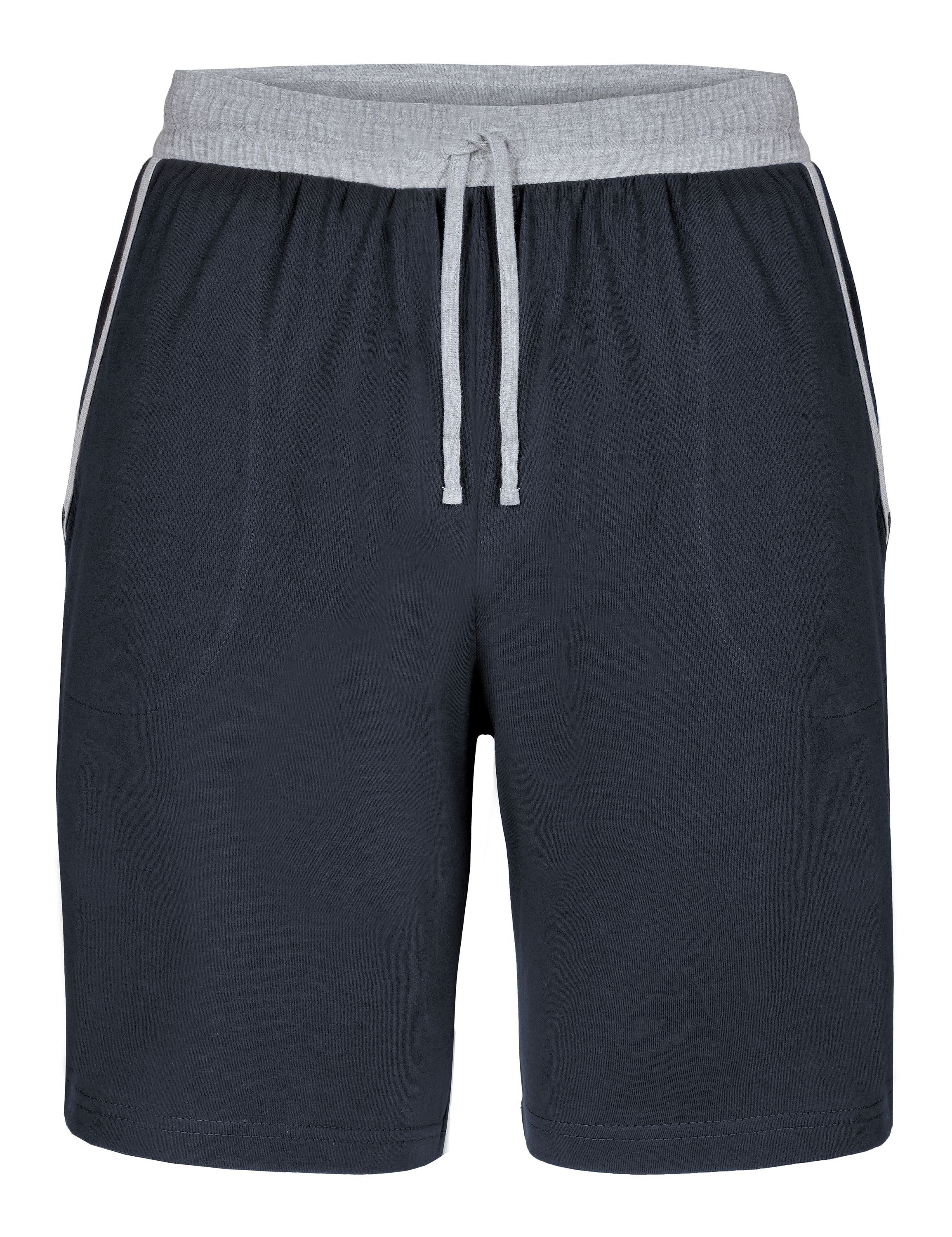 Ladeheid Pyjamashorts Herren Schlafanzughose kurz Herren Kurz Hose Taschen Shorts LA40-253 (1-tlg) elastischer Bund Graphit-Melange | Shorts