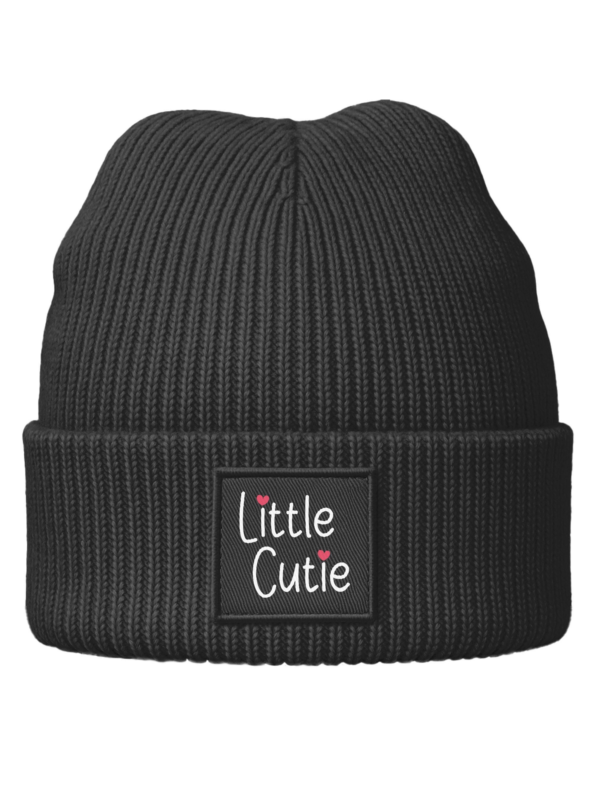 SpecialMe Beanie Kinder Beanie Mädchen Patch Aufdruck Wintermütze Spruch Little Cute